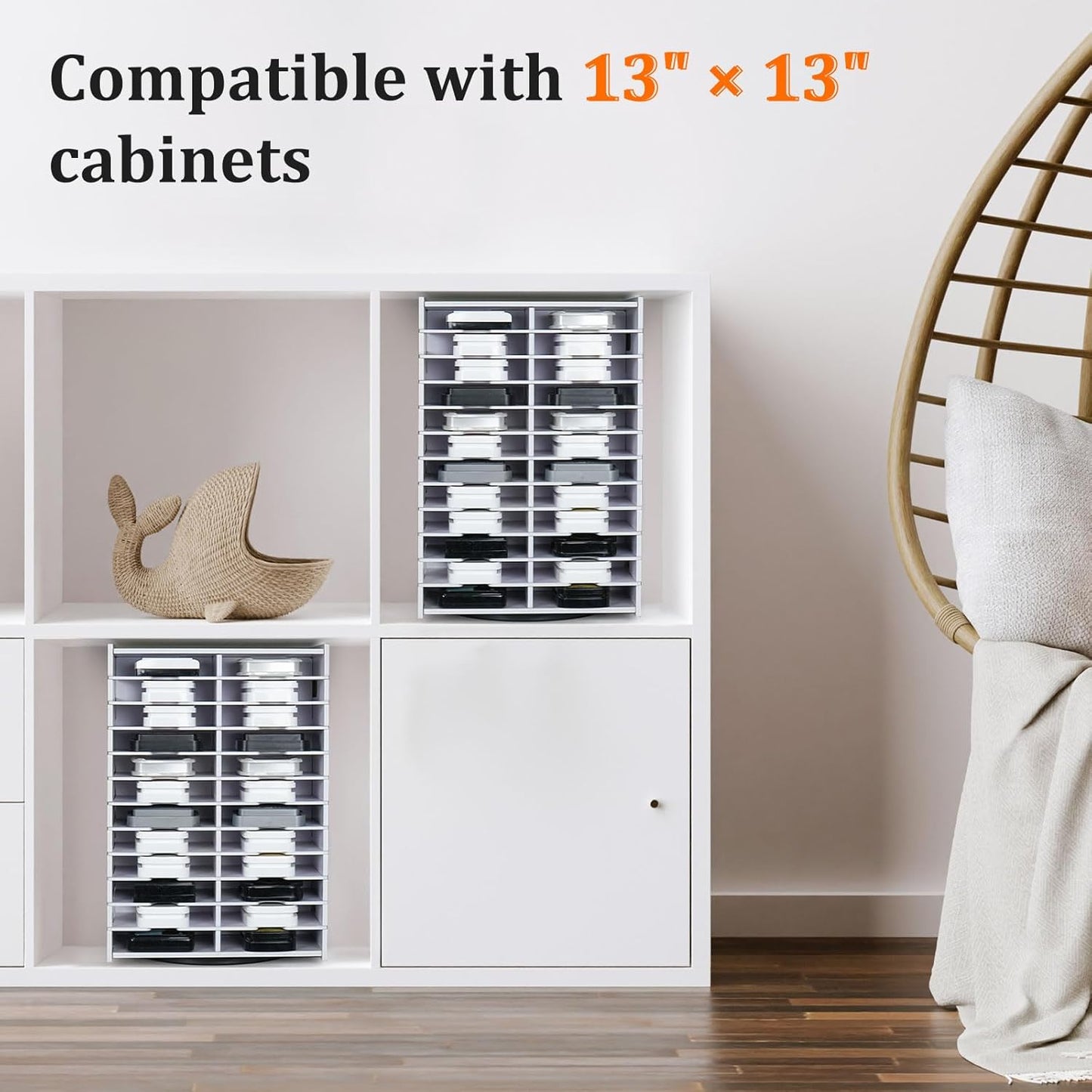 48 Slots Ink Pad Holder - Spinning Stamp Pad Storage Organizer for Craft Supplies