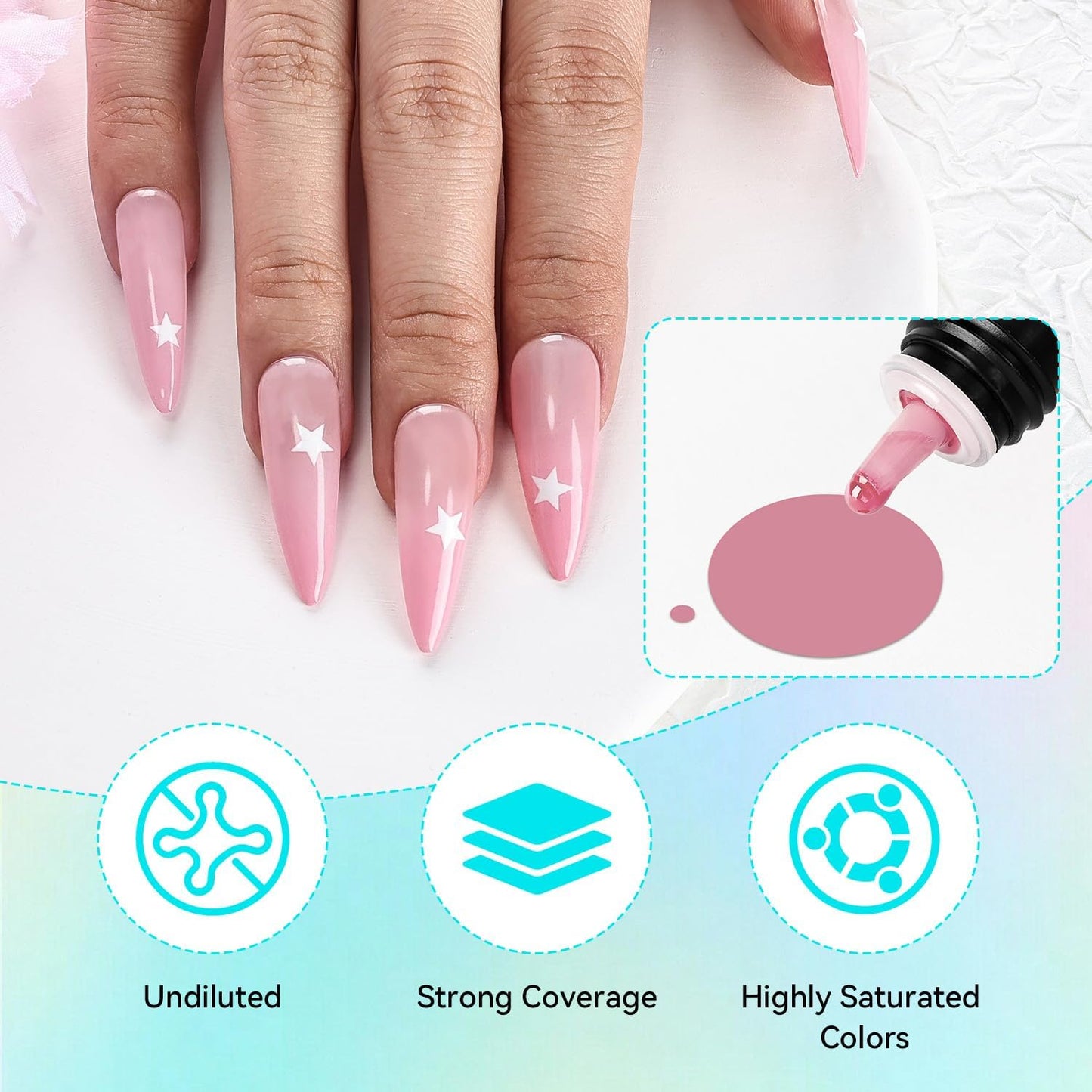 JODSONE Airbrush Gel Nail Polish Kit - 32 Colors, No-Dilution | Perfect for Home & Salon Nail Art