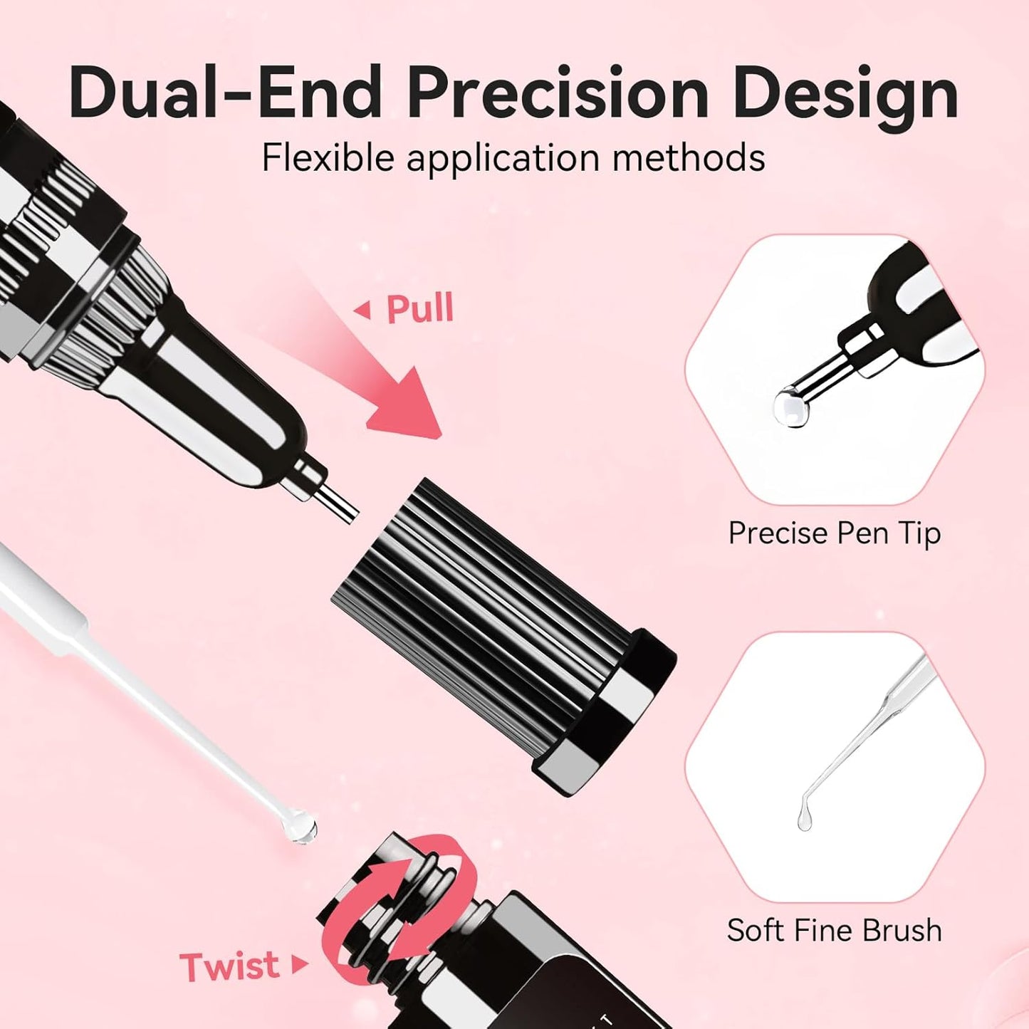 Nail Rhinestone Glue Set - Super Strong Gel Adhesive for 3D Art & Gems | 15ml & 8ml Easy Application