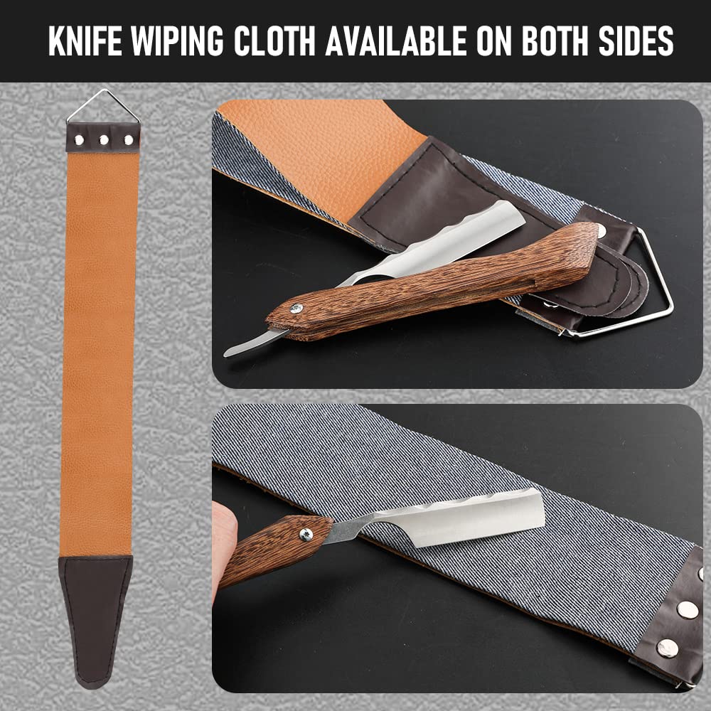 Straight Razor With Strope - Professional Straight Edge Barber Premium Stainless Steel Shaver With Shaving Strop for Men Home & Salon Grooming Using (NO.159)