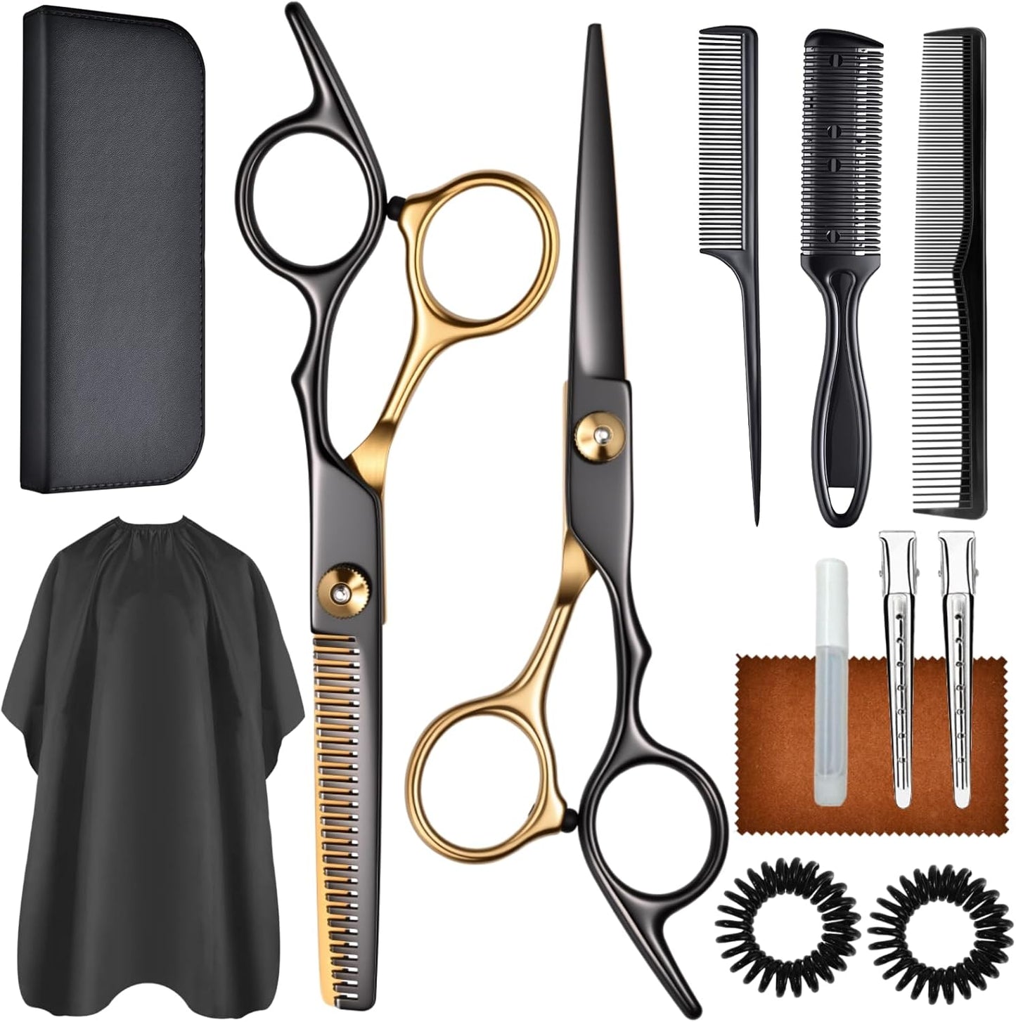Professional Hair Cutting Scissors Kit - 13 PCS Shears Set for Men, Women & Kids | 6.5 Inches