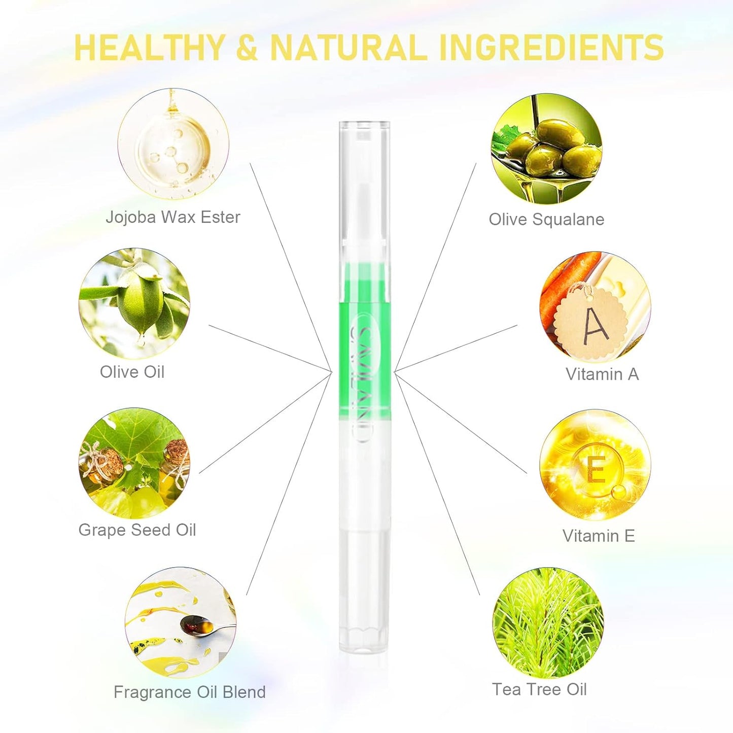Revitalizing Cuticle Oil Pen - 6PCS Vitamin E & Jojoba Nail Strengthener | Hydrating Repair for Brittle Nails