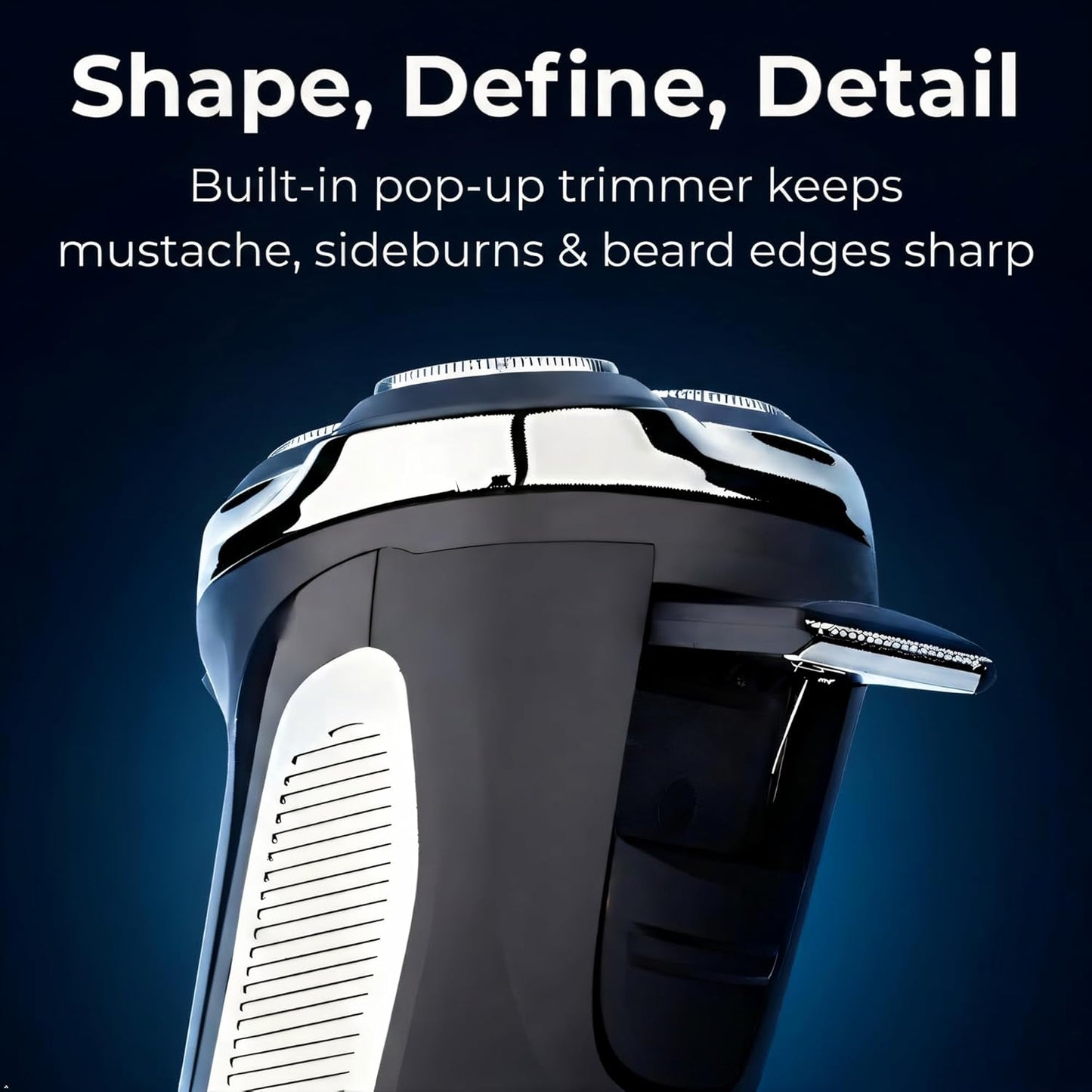 Electric Rotary Shaver for Men - 2-in-1 USB Rechargeable Razor with 4D Floating Heads & Pop-Up Trimmer | Waterproof, LCD Display, 90 Min Runtime