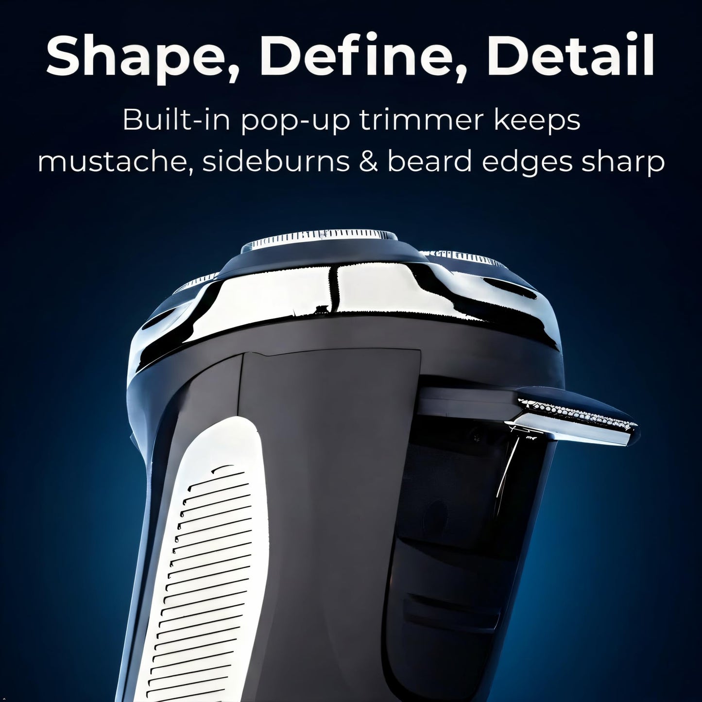 Smart 2-in-1 Electric Rotary Shaver for Men with 4D Floating Heads & Pop-Up Trimmer - USB Rechargeable, Wet & Dry Waterproof Razor with LCD Display (90 Min Runtime)