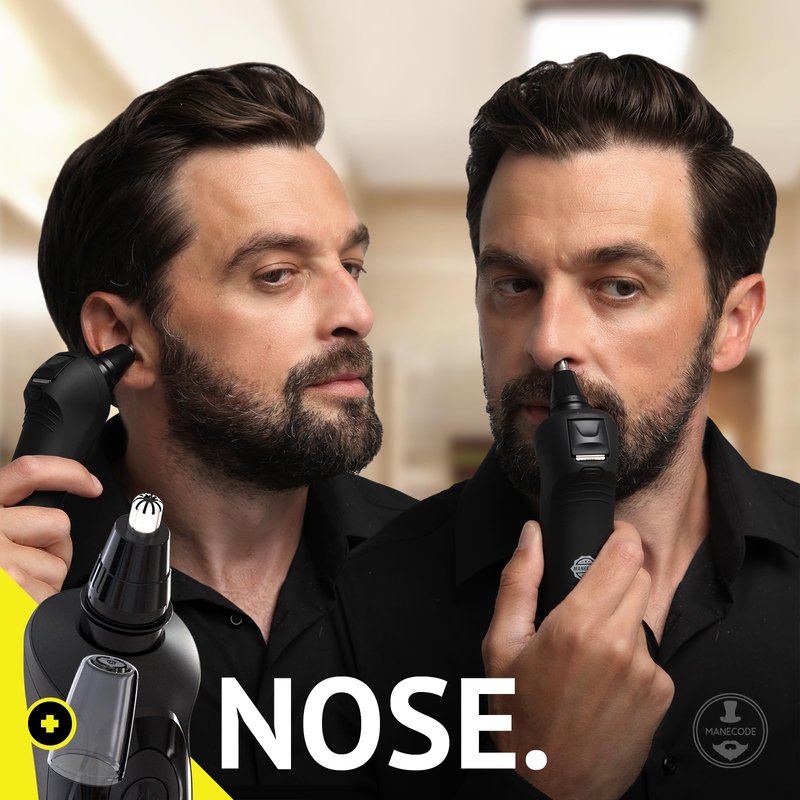 MANECODE® Electric Razor for Men - Shaver with Floating 8 Contouring Technology® and IQ Cleaning Sensor® (Charging Station)