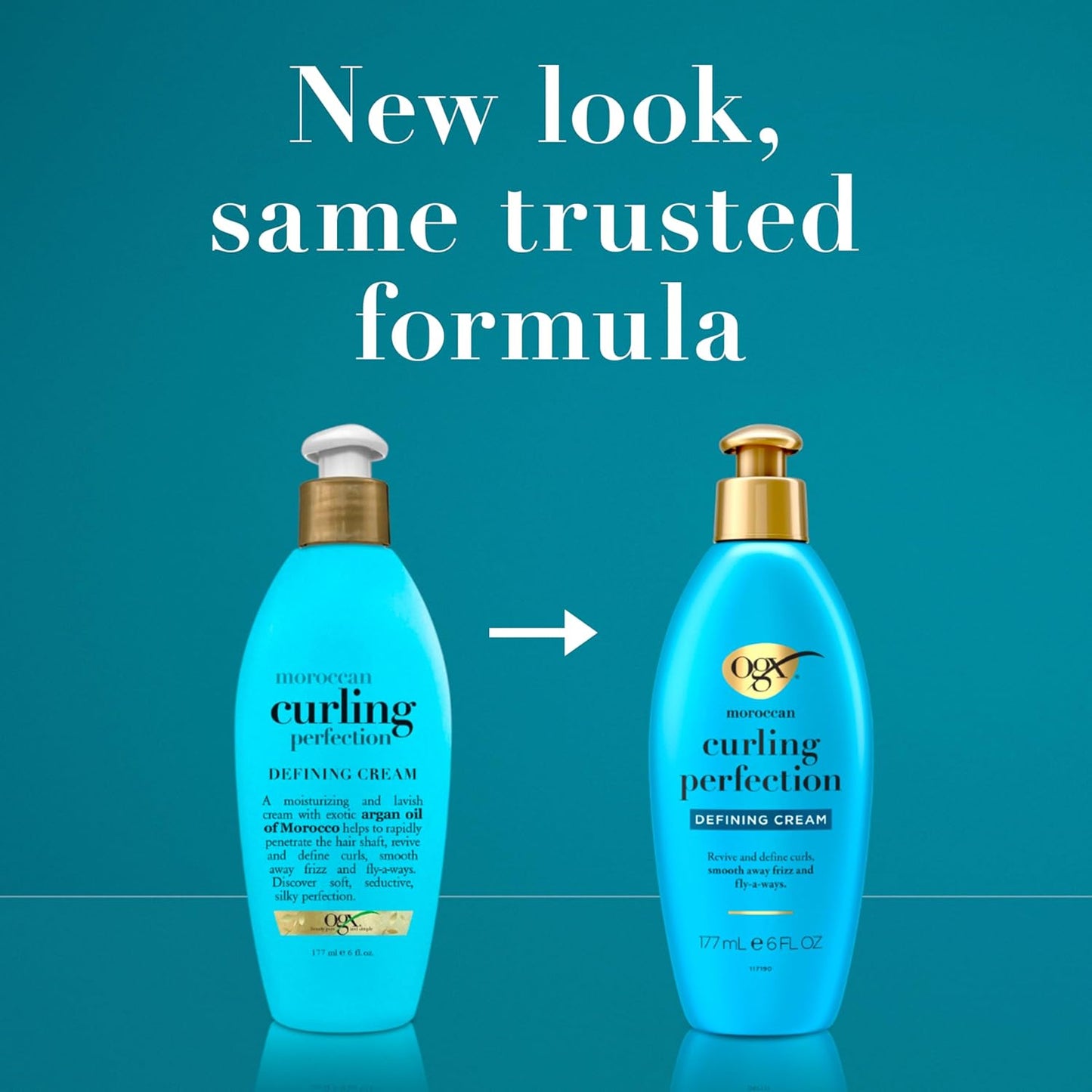 OGX Argan Oil Curl-Defining Cream - Anti-Frizz Formula for All Hair Textures | 6 oz