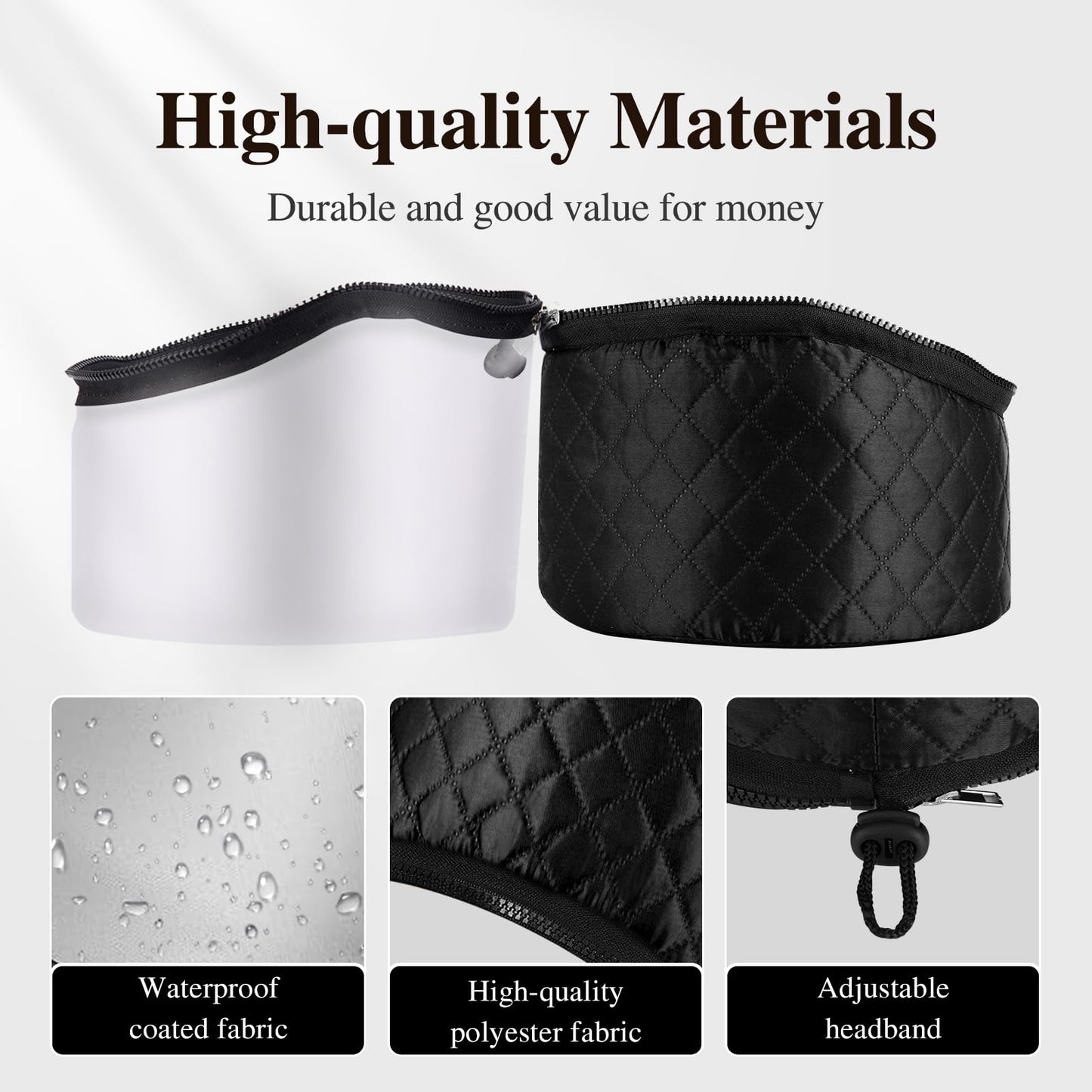 Heat Cap for Deep Conditioning: 10-Level Heats Up Quickly 3 Time Settings Hair Steamer for Natural Hair Home Use Thermal Steam Cap for Black Hair Portable Heating Caps