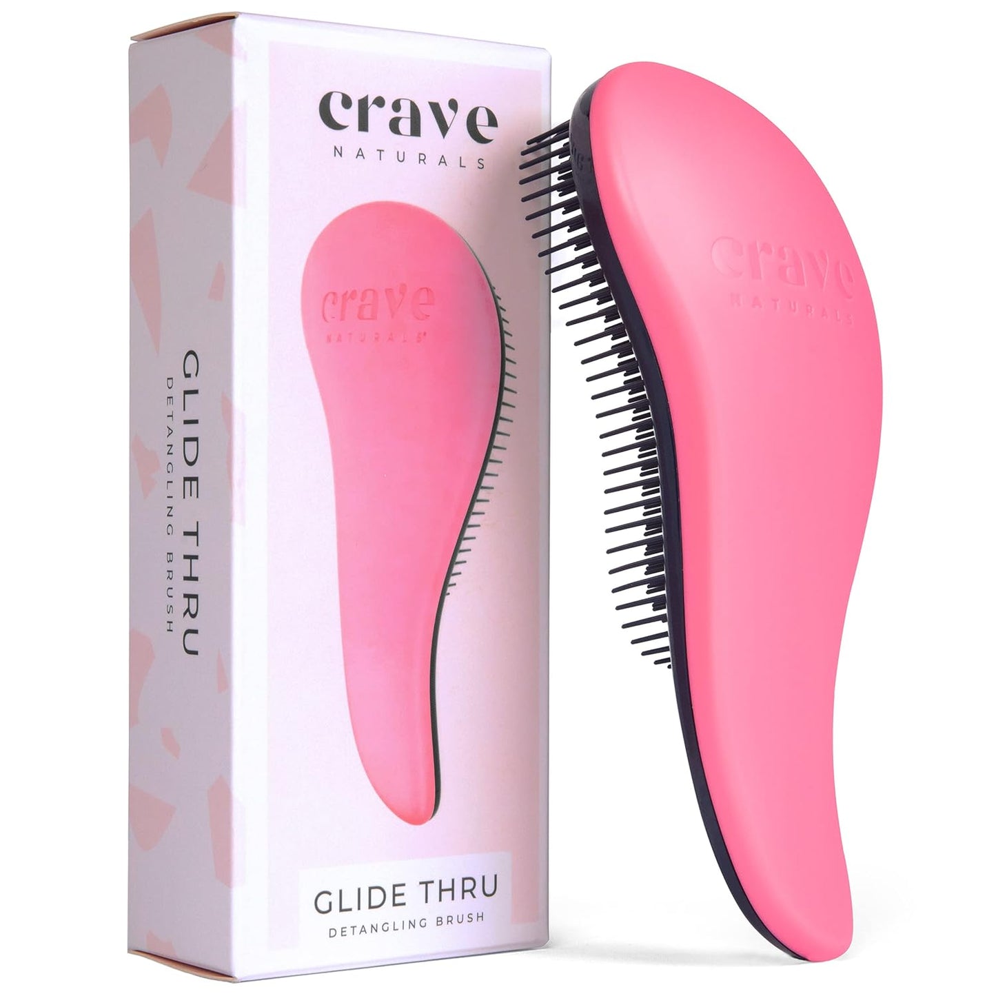Glide Thru Detangling Hairbrush - Effortlessly Untangles Wet, Dry & Damaged Hair | Gentle Styling Tool for All Ages - 7.5 x 3 in, Turquoise