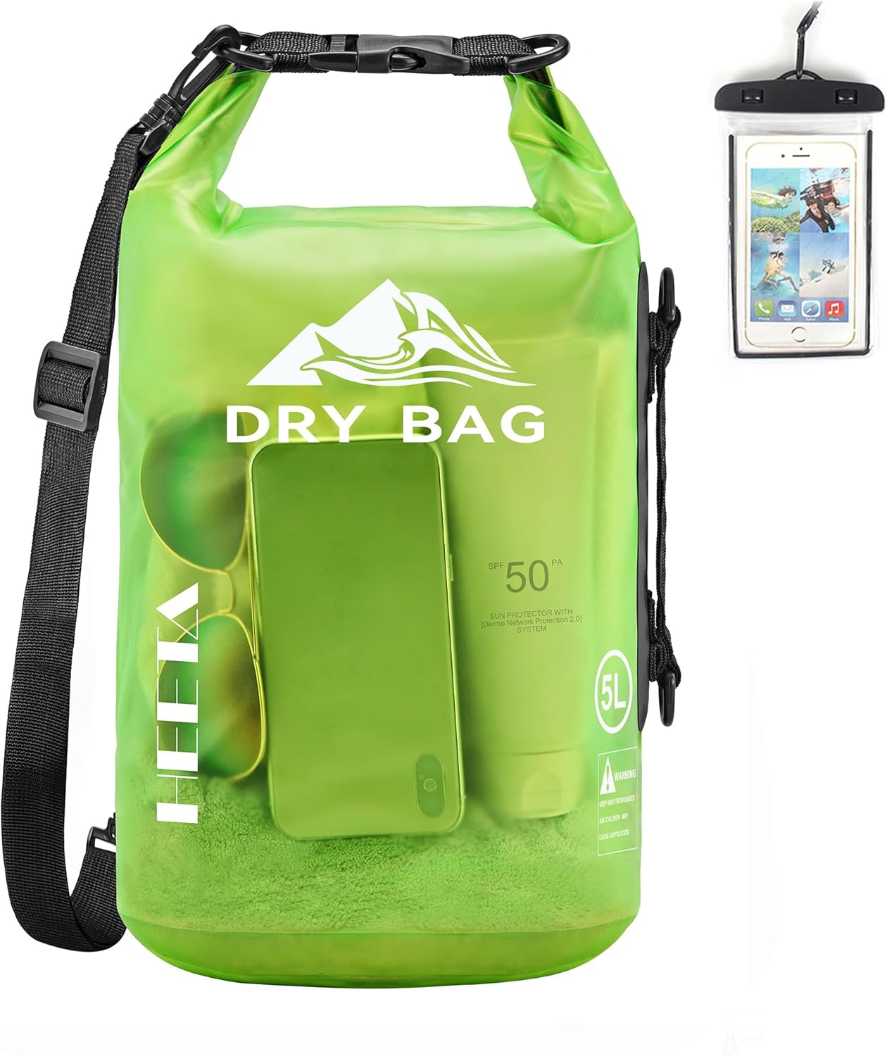 Waterproof Dry Bag - Lightweight Roll Top Storage Backpack for Travel, Swimming, Boating | 5L/10L/20L/30L/40L Sizes