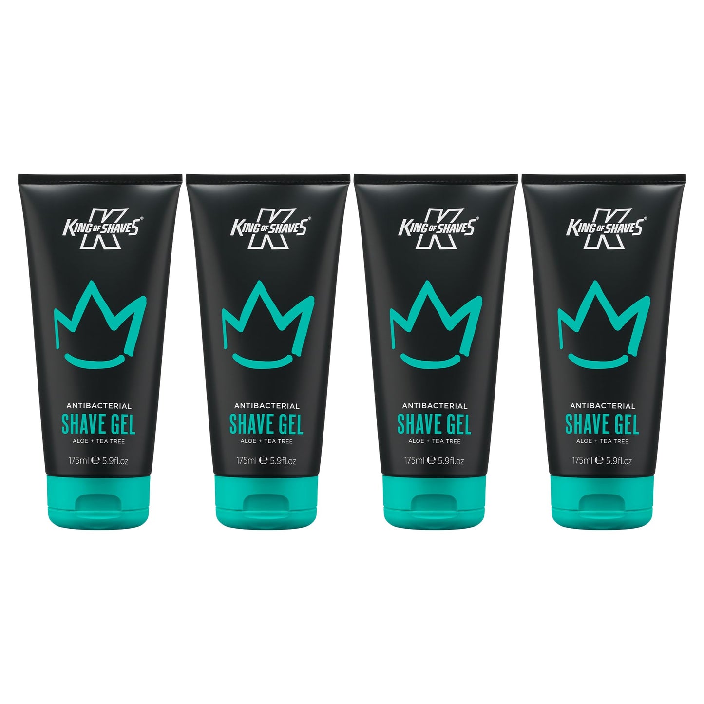 King of Shaves Antibacterial Shave Gel 175ml/5.9fl oz QUAD PACK