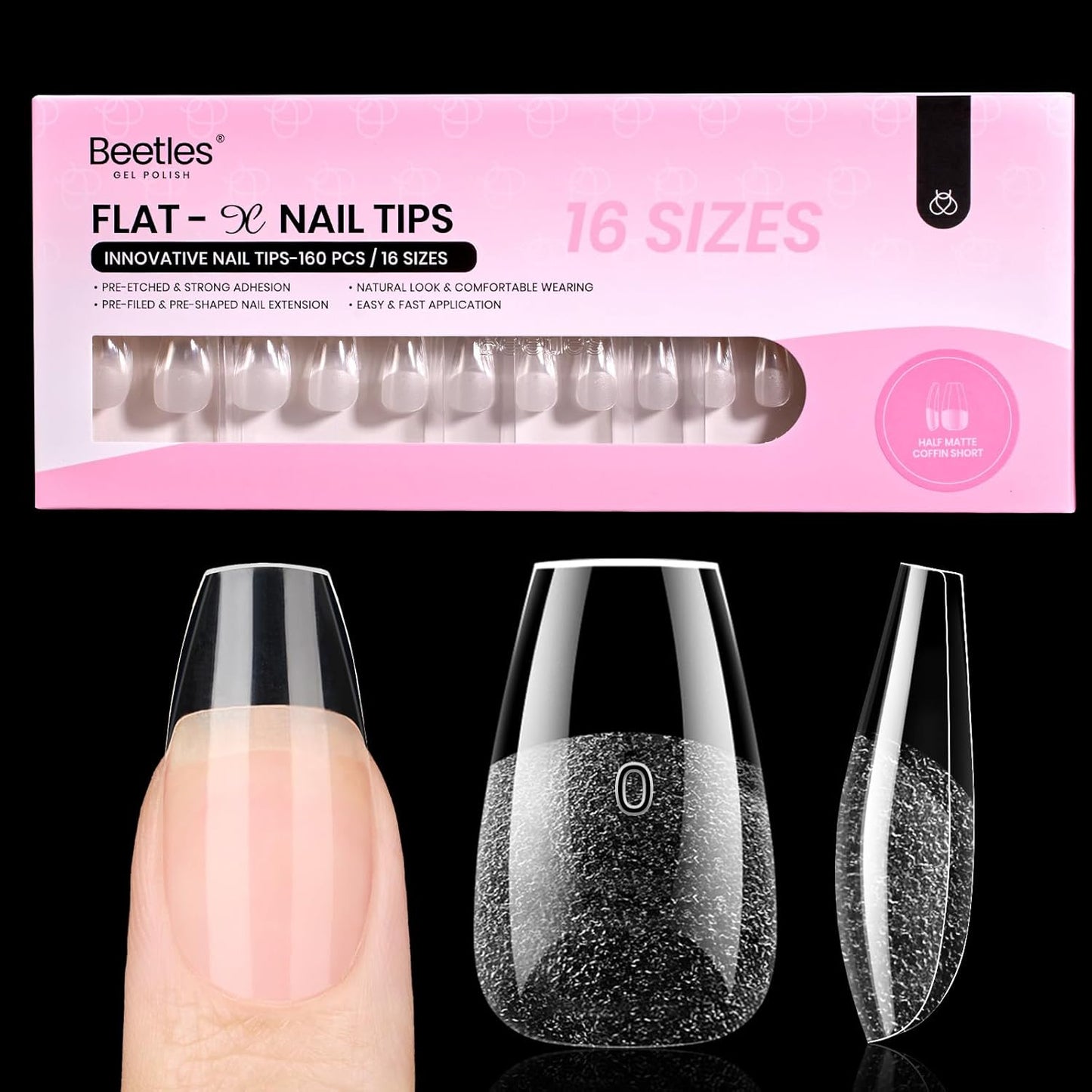 Beetles Nail Glue Gel - Super Strong 2Pcs 20g for Acrylic & Press-On Nails | Clear Summer Nail Art