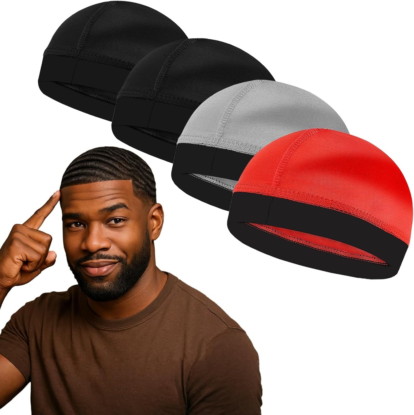 Wave Caps for Men - Premium Compression Durag for 360, 540, 720 Waves | Adjustable Fit