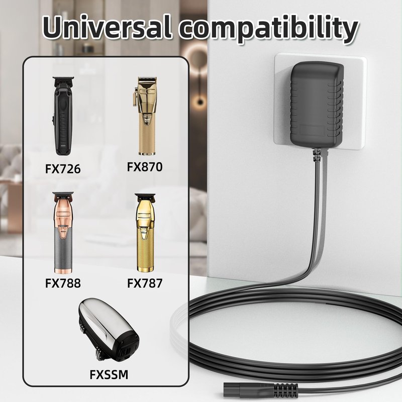 MDCGPower AC Adapter Compatible with PRO Barberology FXCORD C045120-A CA78M C045100-A CA80M FX Cord FX870 FX788 FX787 FXSSM FX820 Clipper Trimmer BabylissPro 4.5V Power Supply Battery Charger