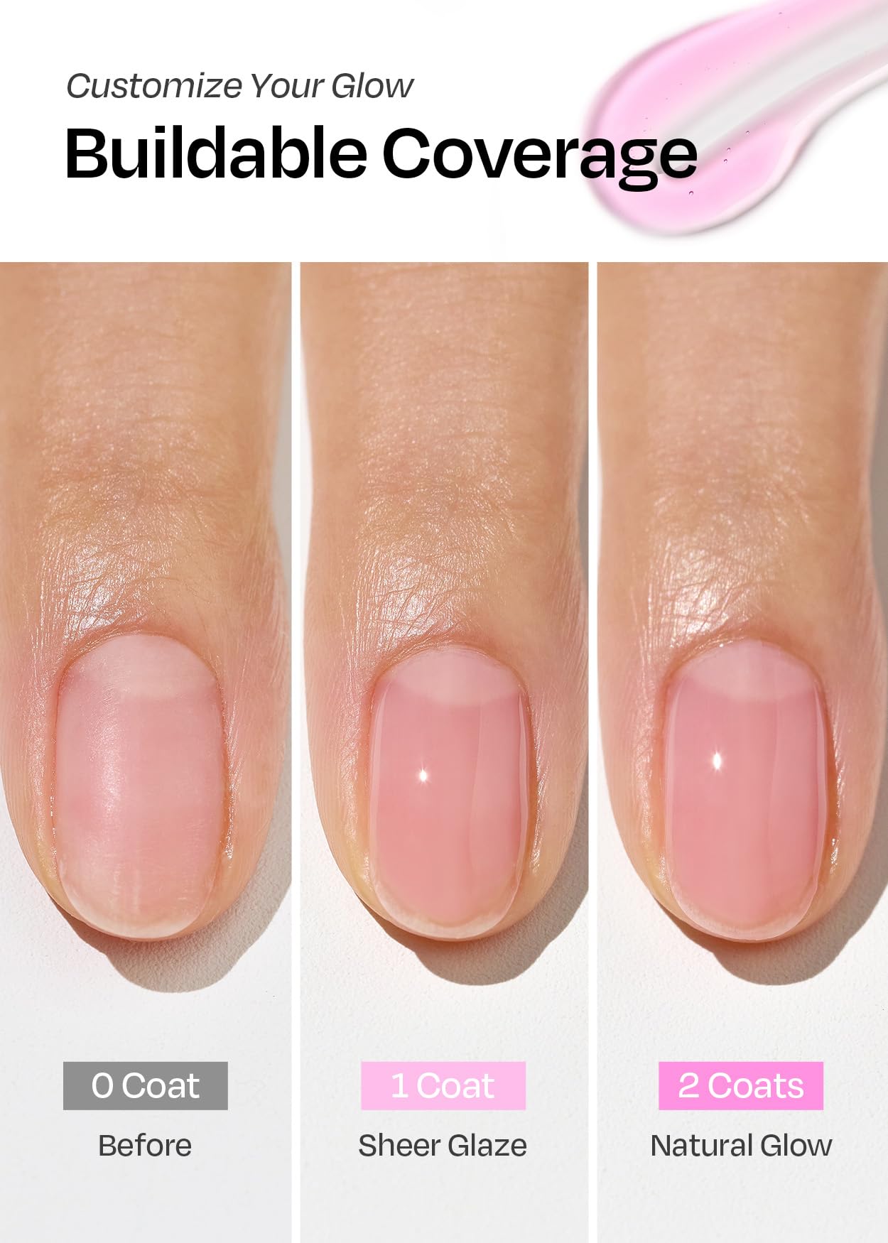ohora Natural Glow Water Syrup Nail Strengthener (Plum) - Tinted Nail Hardener for Brittle, Damaged Nails, Quick-Dry Glossy Finish, Nail Repair & Growth, 15 mL