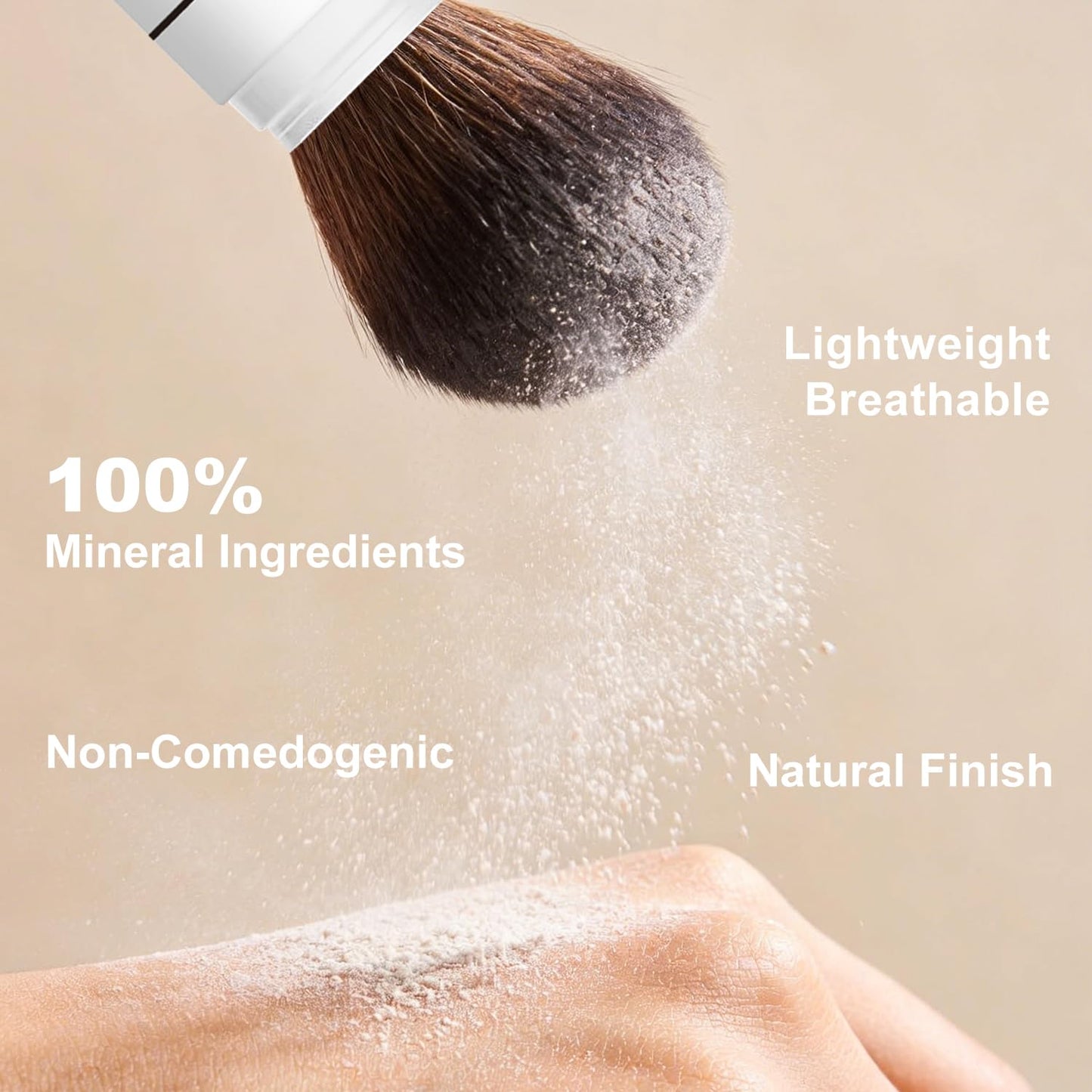Sunscreen Setting Powder SPF 35, Mineral Brush Powder for Face and Scalp, Oil Control Natural Matte Finish Loose Powder Translucent Lasting Lightweight Breathable for All Skin (#01 Translucent)