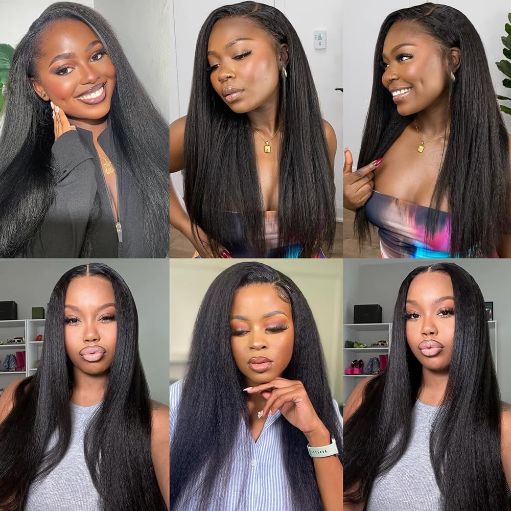 Human Hair Bundles Yaki Straight Bundles 26 28 30 inch Yaki Human Hair Bundle Kinky Straight Bundle