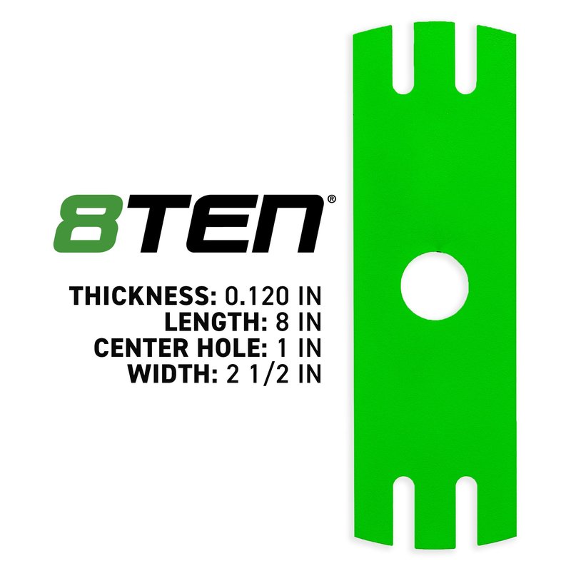 8TEN Edger Blade 8" x 2.5" Compatible with Ryobi Echo Stihl Maruyama Husqvarna 1 Inch Center Hole (10 Pack) 69601552631 216062