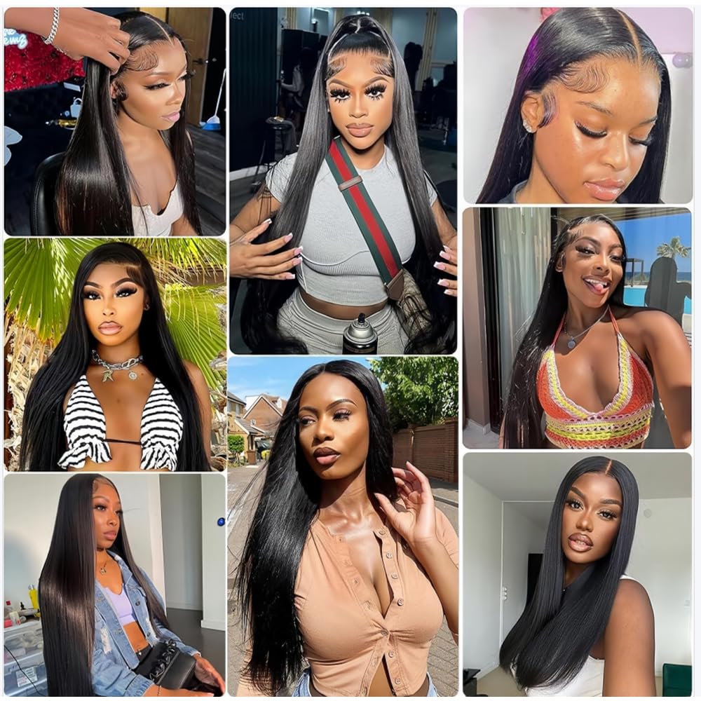 #1B Straight Human Hair Bundles Natural Black Bundles Human Hair Straight #1B Bundle Unprocessed Hair Extensions 14 16 18 Inch 150g