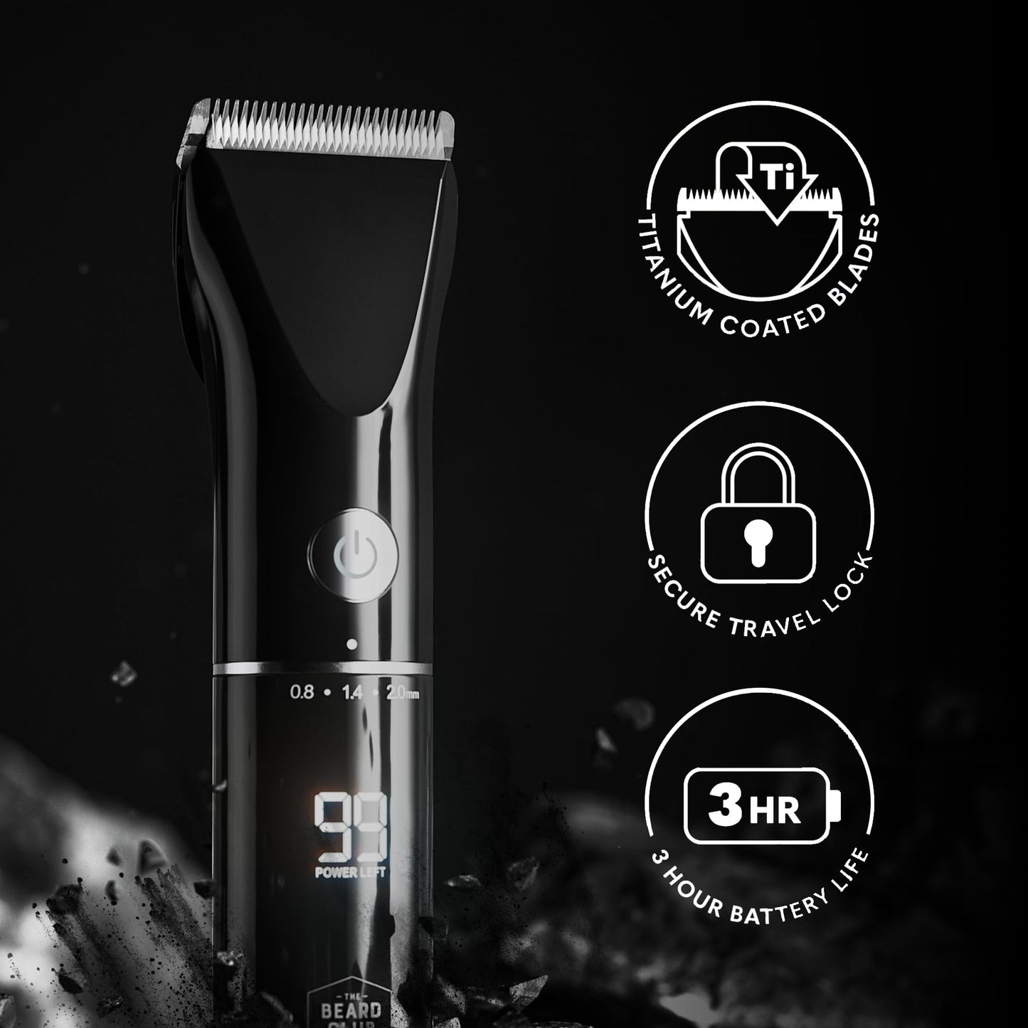 Beard Club Mens Grooming Kit & Beard Trimmer for Men - Professional Cordless Electric Hair & Moustache Trimmer, Straight Razor, Shampoo, Balm, Brush & Comb - Grooming Kit Gift Set