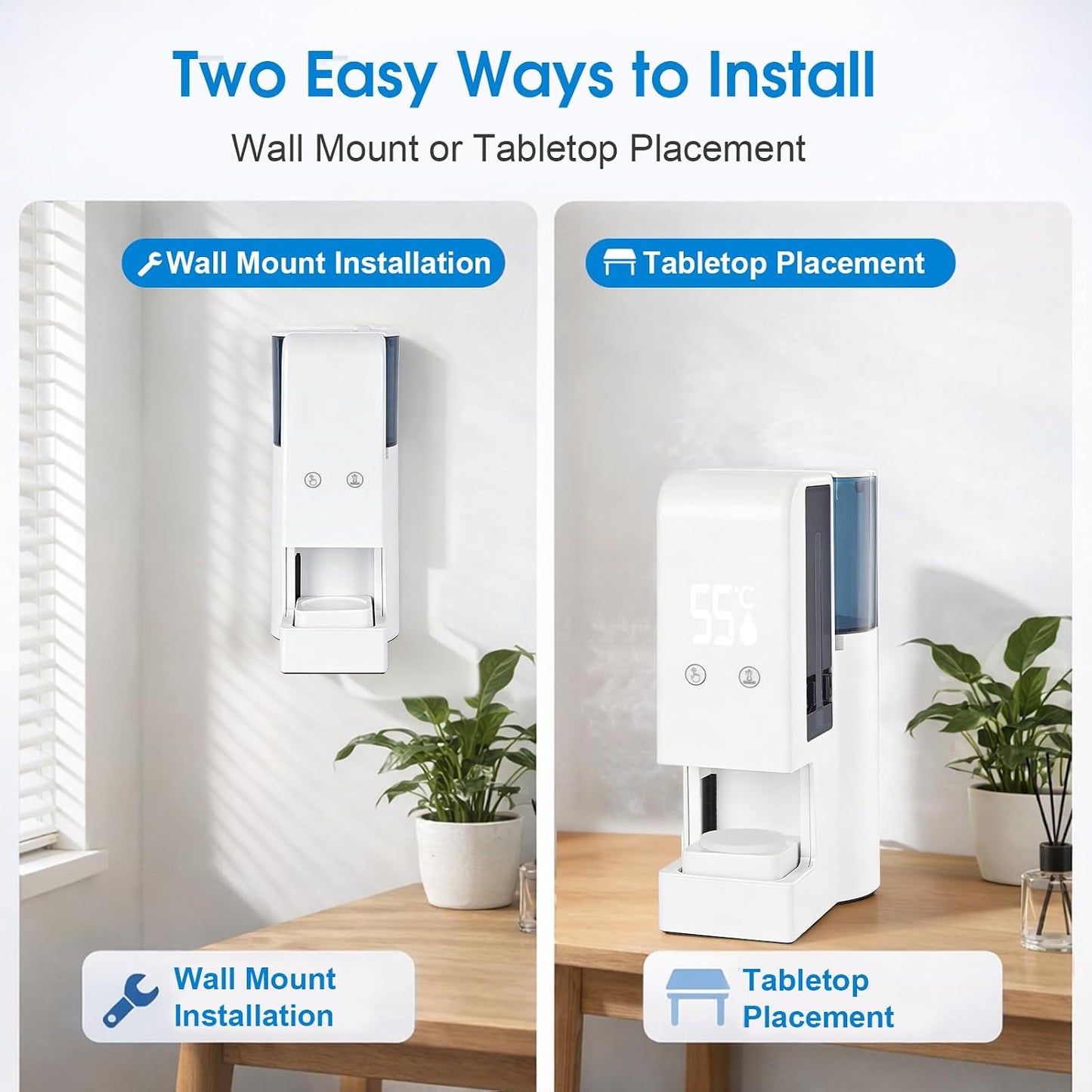 Automatic Hot Towel Dispenser - Upgraded Facial Towel Warmer with 5s Instant Heat | 55°C (131°F) Voice Alert, Wall/Counter Use (100 Towels)