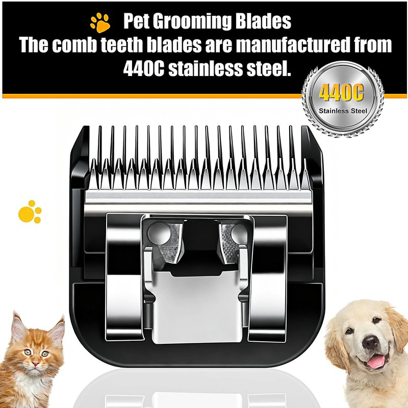 Dog Grooming Clipper Blades Replacement Compatible with Andis Dog Clippers,Most OsterA5, Wahl KM Series Pet Clippers (Black(3FC))