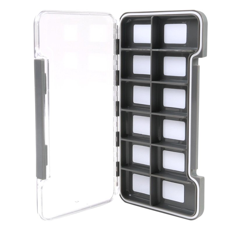 Maxcatch Super Slim Magnetic Back Waterproof Fly Fishing Box: 6, 12, or 18 Compartments(HB98B (12 Compartments))