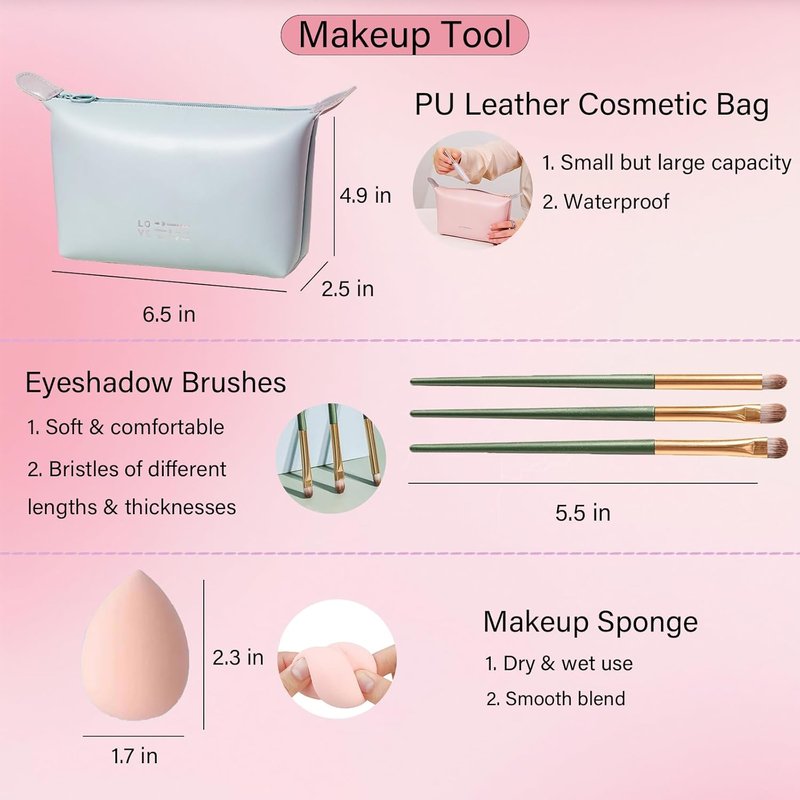 Makeup Set for Women - Complete Makeup Kit for Beginners & Pros | Travel-Friendly Essentials, Eyeshadow Palette & Lip Gloss