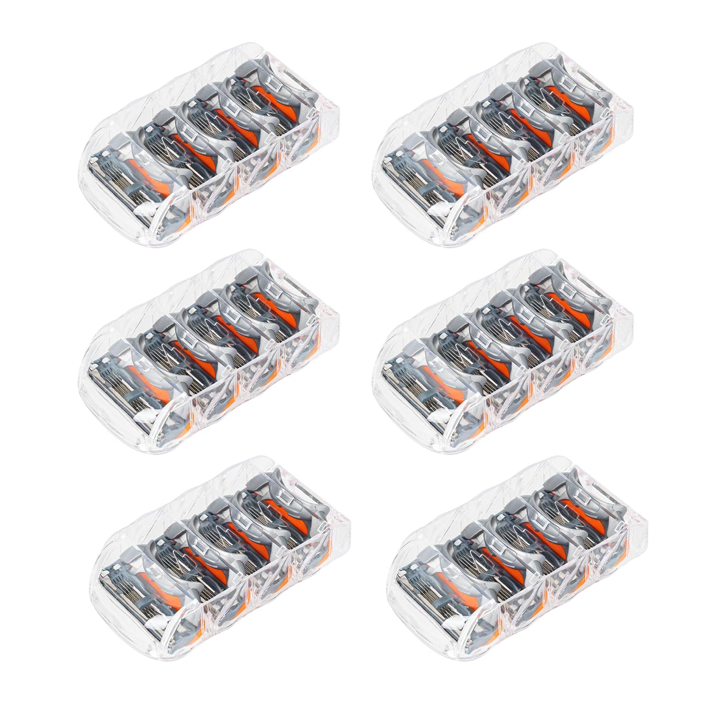 24 Pcs Razor Blade Refills for Men,Compatible with Fus-sion 5 Razor Blades Refills,Disposable Blade Manual Beard Trimmer Safety Replacement Shaver Heads Set