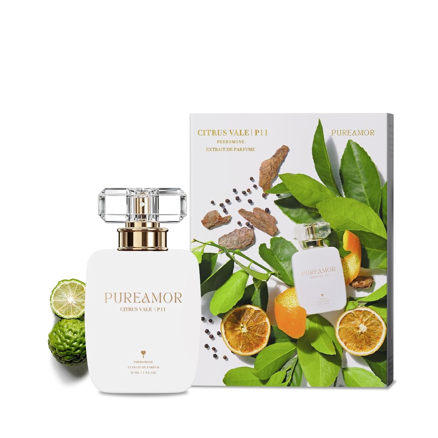 PUREAMOR Pheromone Perfume for Women - Amber Noir Extrait de Parfum | Long-Lasting Vanilla Amber Scent, 1.0 oz (30 ml)