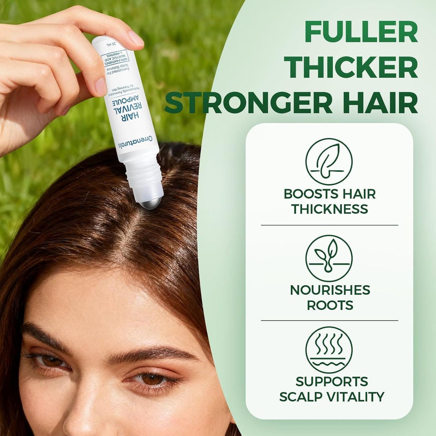 Hair Revival Serum - Orrenaturals Hair Growth Ampoule for Thicker, Stronger Hair | 1 Count