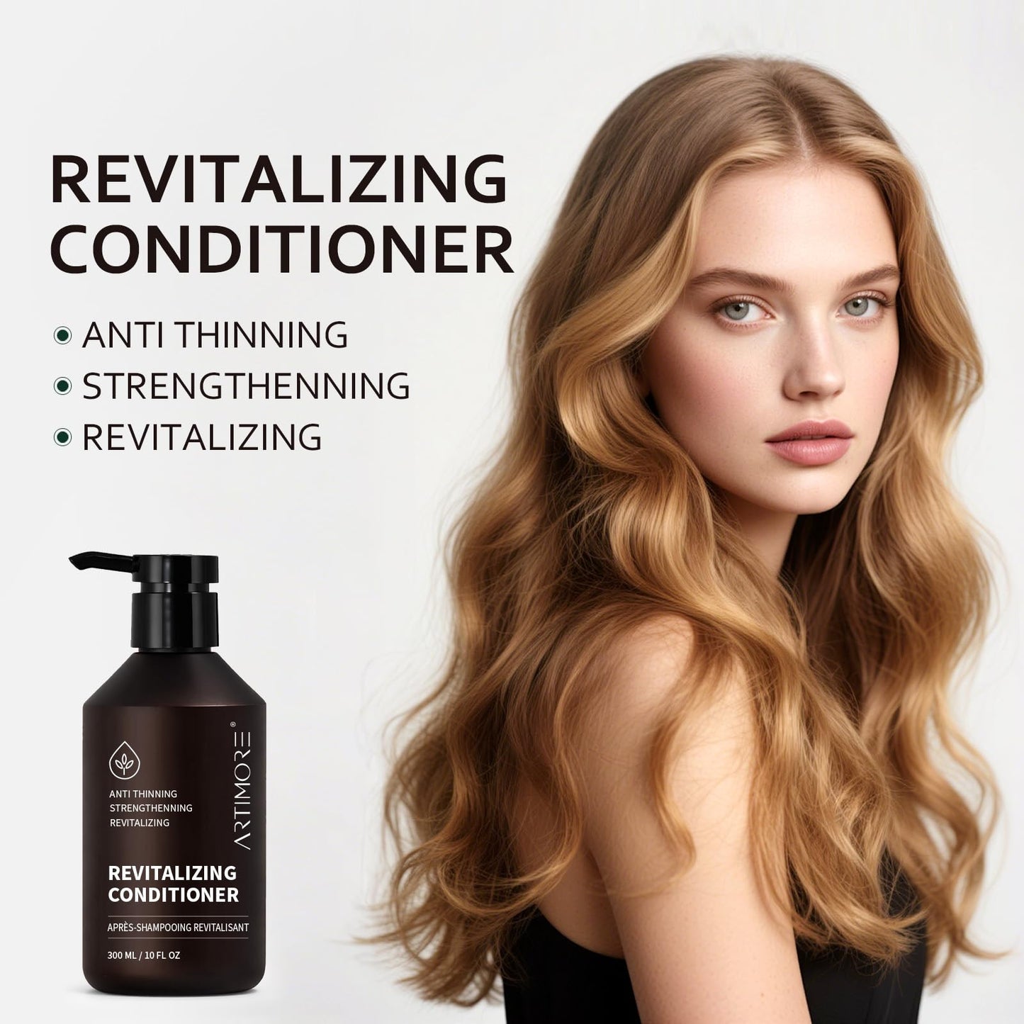 Biotin & Rosemary Hair Growth Conditioner for Thinning Hair, Strengthening & Thickening Conditioner for Men and Women, Nourishes Scalp, Fuller Healthier Hair, 300 ml