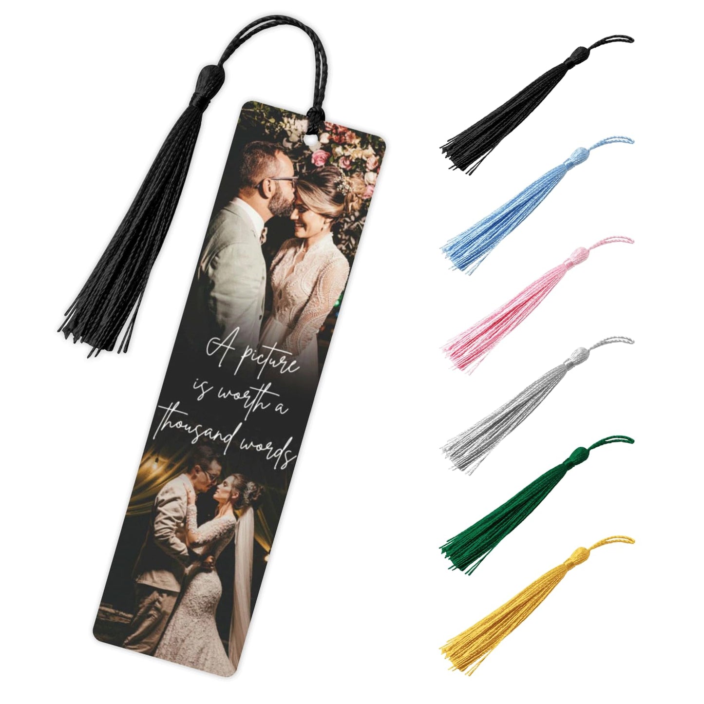 Byxhuc Personalized Bookmarks, Book Marks for Reading, A Picture is Worth A Thousand Words Bookmark, Customize Photo Christmas Bookmark, Custom Cute Gifts for Books Lovers, Cute Book Mark