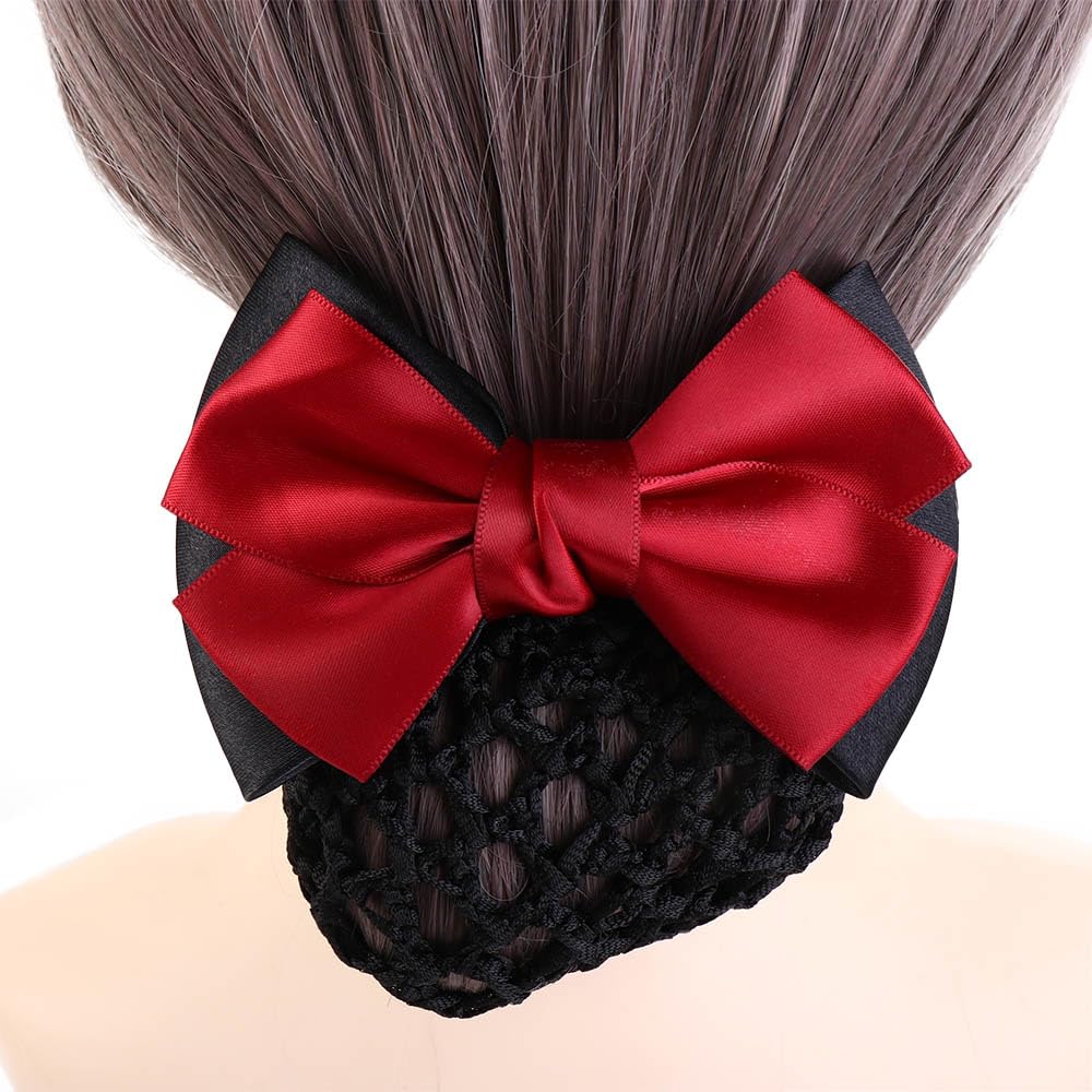 Net Bun Hair Cover Girls Women Barrette Hair Accessories Hairgrips Hair Clip Ribbon Net Bun Snood(06)