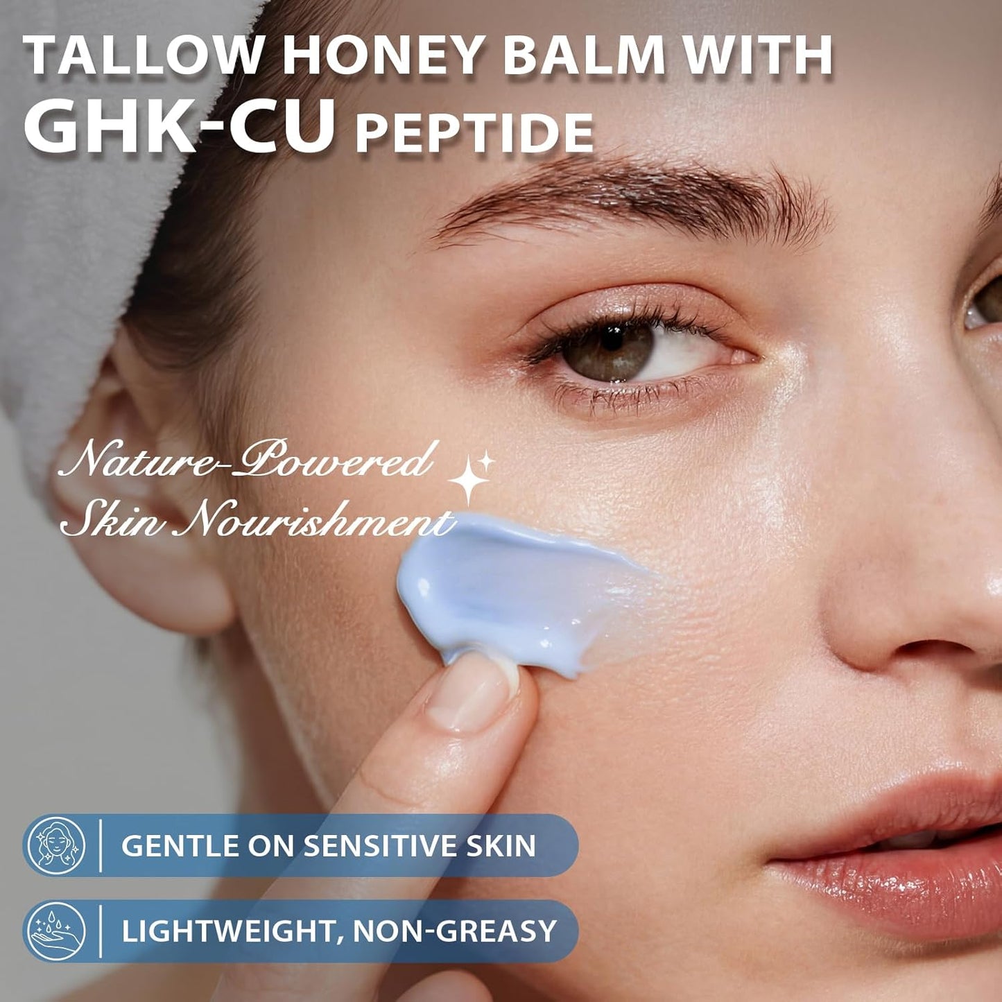 GHK-Cu Copper Peptide Cream - Deep Moisture Balm with Manuka Honey & Vitamin E | 4.2 oz for Face & Body