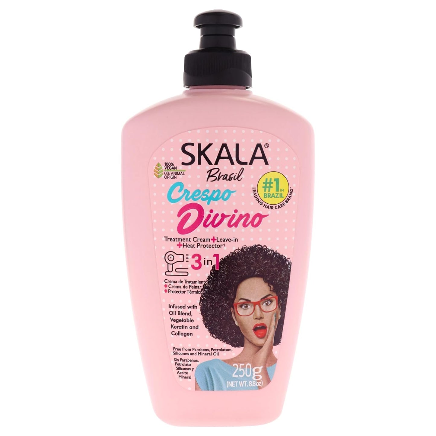 SKALA Crespo Divino 3-in-1 Leave-In Conditioner - Curl Definition & Heat Protection | 8.8 oz