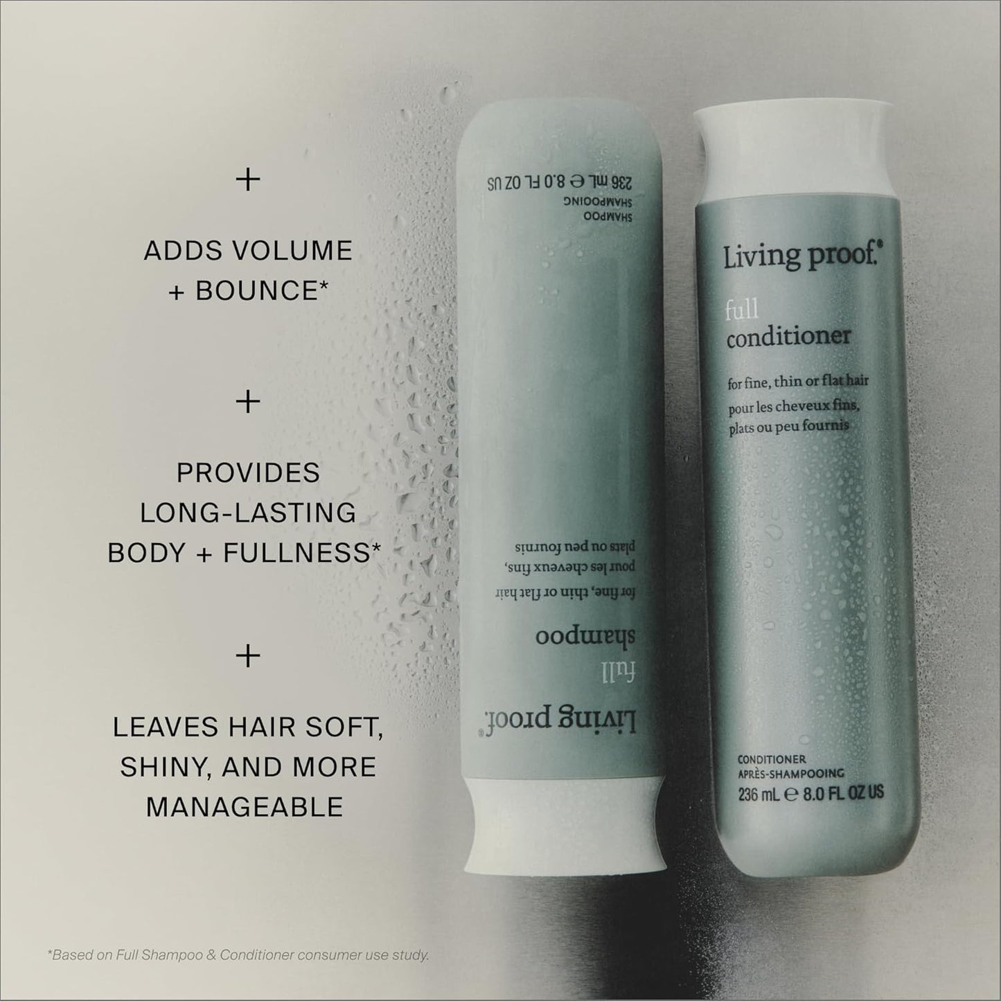 Living Proof Full Conditioner - Volumizing & Moisturizing Formula for Color-Treated Hair | Silicone-Free, Adds Shine & Softness