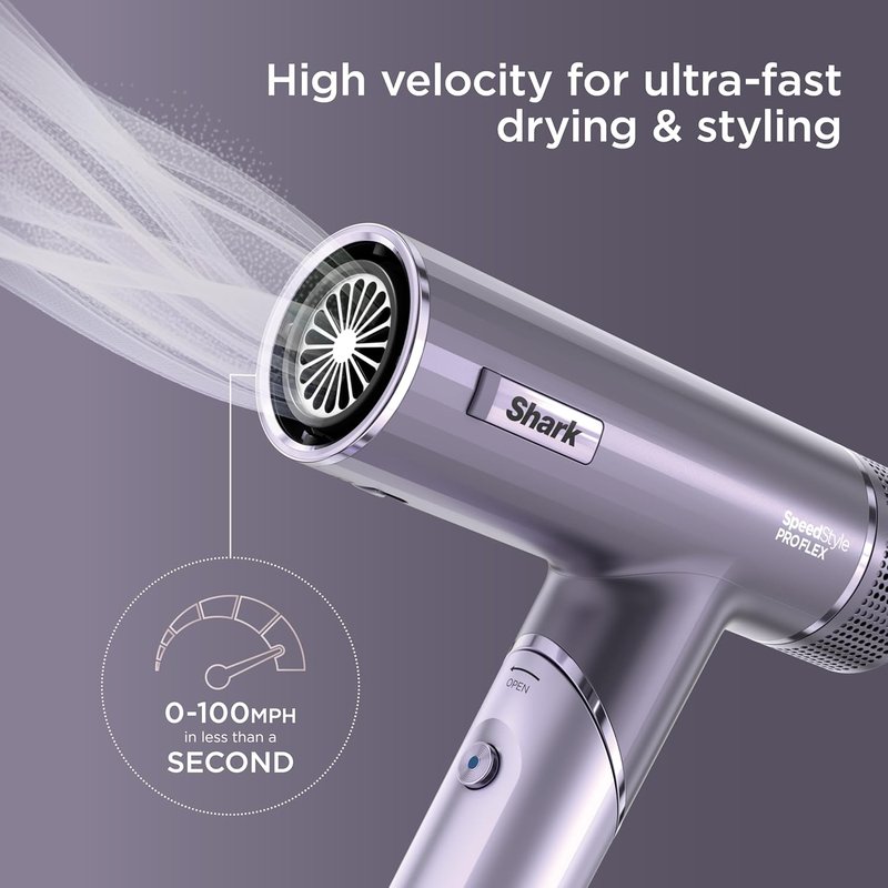 Shark SpeedStyle Pro Flex Hair Dryer System - High-Velocity Ionic Design with Scalp Shield | Lightweight, No Heat Damage