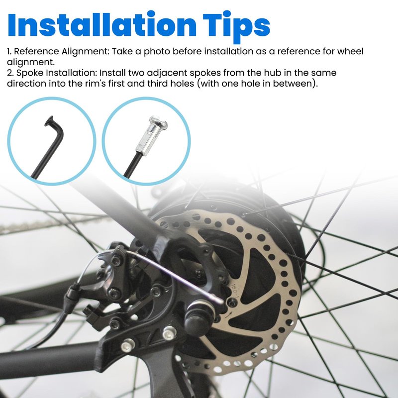 Alrhso 12pcs 290mm/11.4inch Stainless Steel Spokes Mountain Bike/Road Bike Steel 14G Spokes Black with 12mm Nipples
