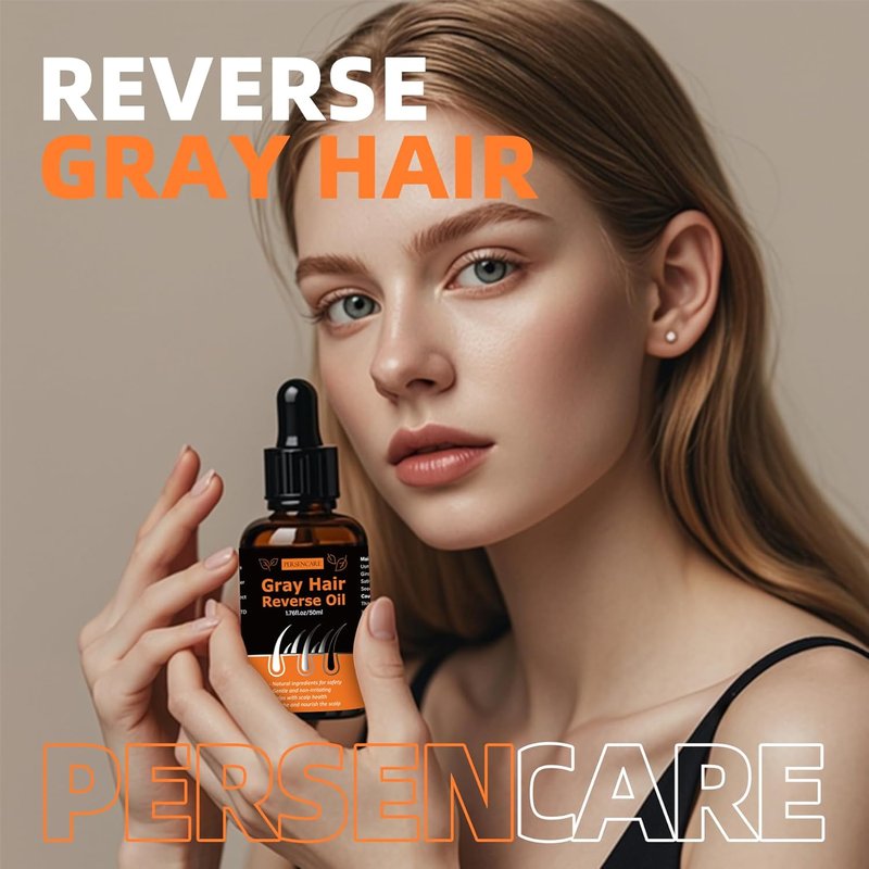 Herbal Gray Hair Reverse Essential Oil - Darkening Conditioner & Growth Serum | Usma Polygonum Multiflorum Blend