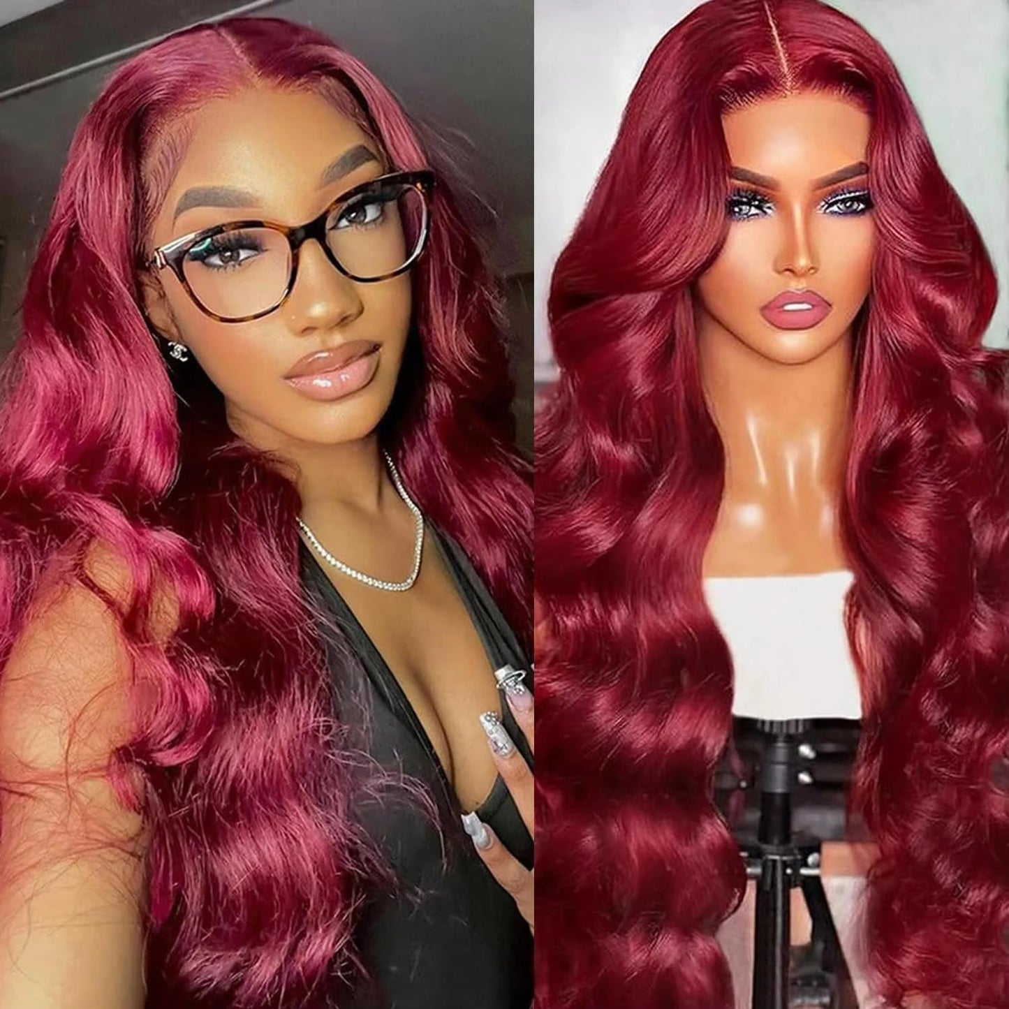 30 Inch Body Wave Lace Front Wig - Glueless Pre-Cut Highlight Ombre 1B/30 | 220% Density for Women
