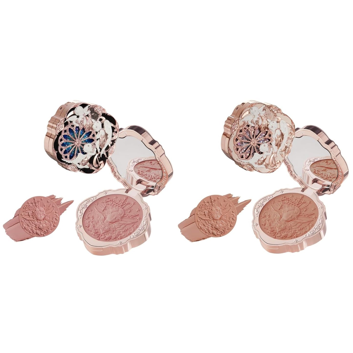 Little Angel Cream Blush Set - Muted Red Hydrating Blush for Cheeks | Buildable & Blendable Dewy Makeup (03 Paradise Poet + 04 Rose Ashes)
