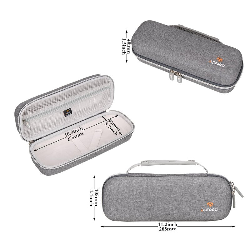 Aproca Portable Printers Case Compatible with TATTMUSE/JADENS/MUNBYN ITP01 Wireless Bluetooth Printer and Accessories, Storage Hard Bag (Case Only)-Grey