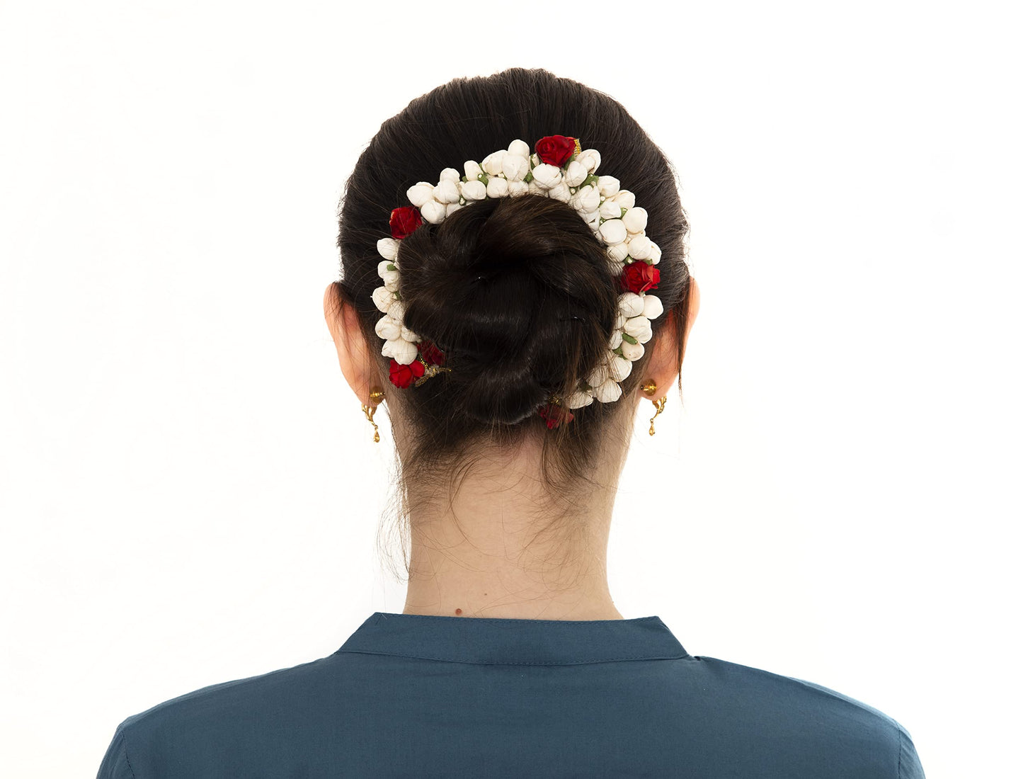 Aakarshana Jewels Hair Accessories Indian Traditional Style red and White