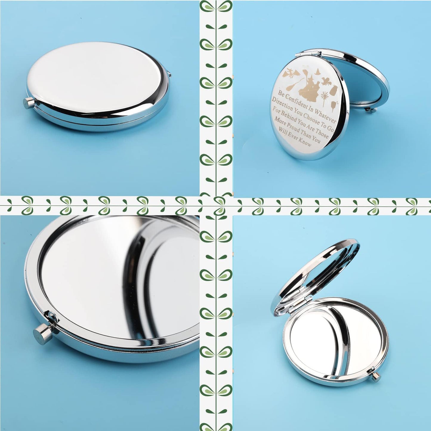LQRI Witch Musical Makeup Mirror WitchInspired Gift Musical Lover Pocket Mirror