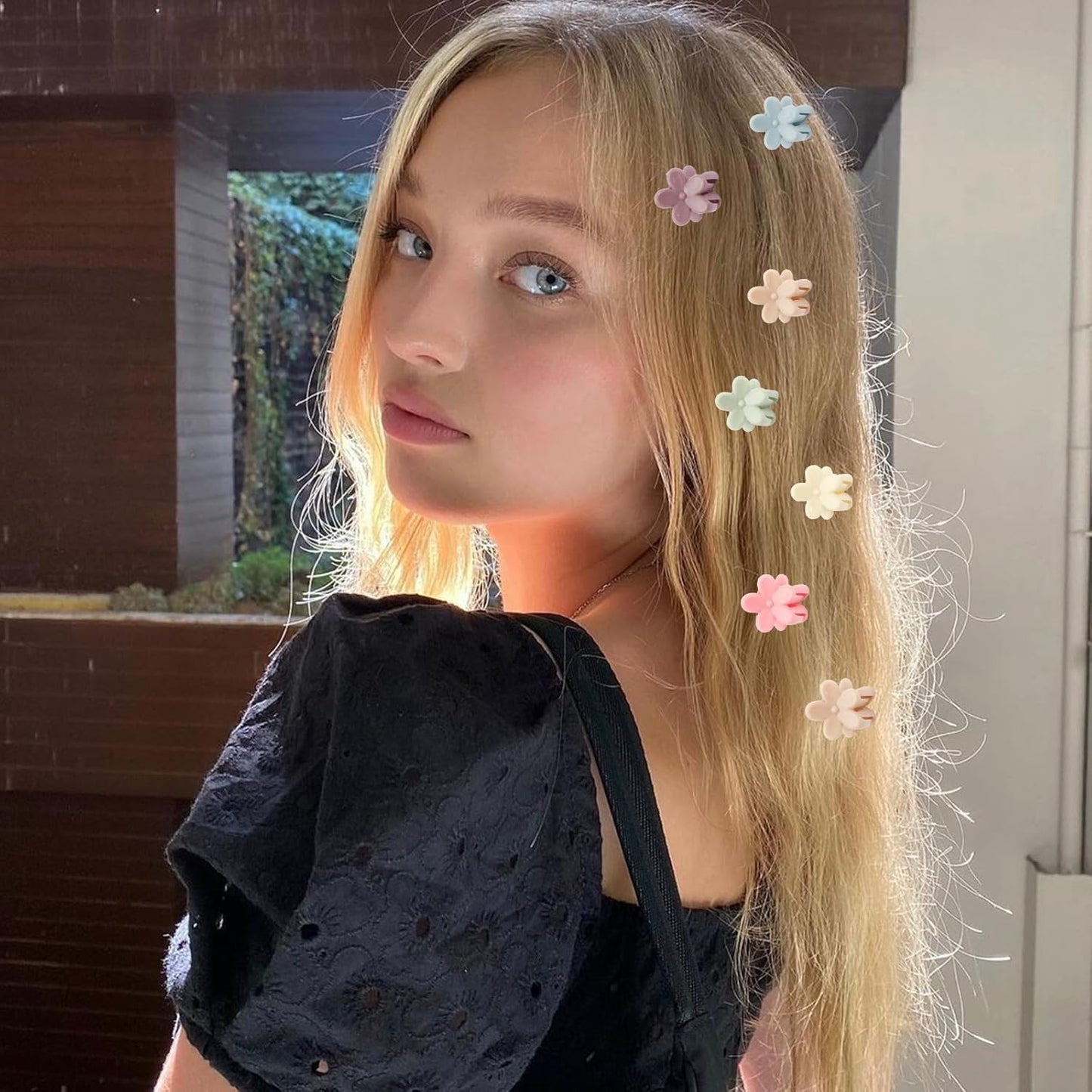 Mini Flower Hair Clips - 100 Pcs Cute Claw Pins for Toddlers, Girls & Teens | Perfect Hair Accessories