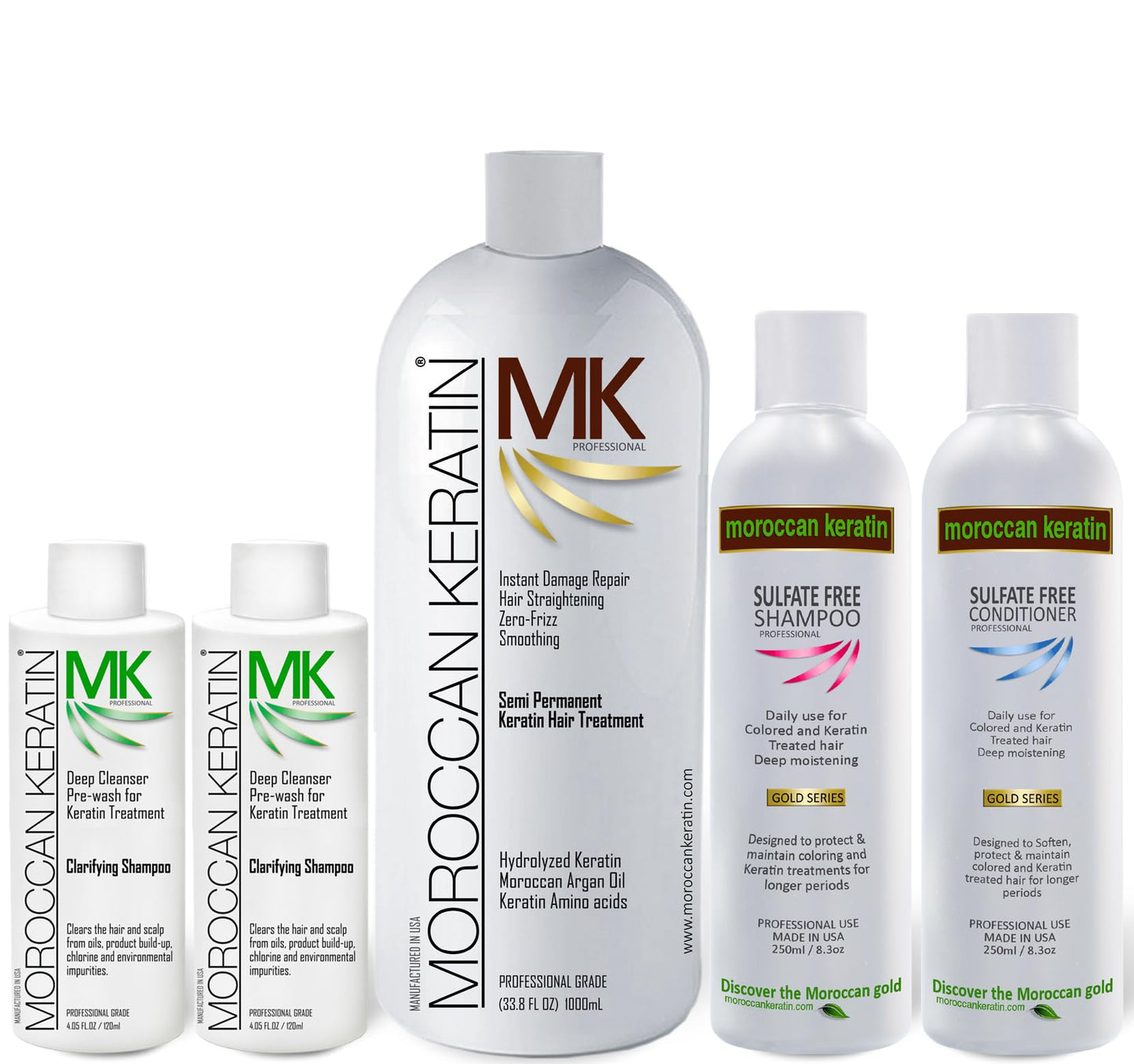 Moroccan Keratin Most Effective Brazilian Keratin Hair Treatment XL VALUE SET 1000ML Professional Salon formula Shipping Available Worldwide
