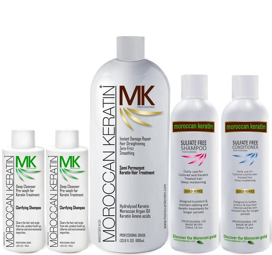 Moroccan Keratin Most Effective Brazilian Keratin Hair Treatment XL VALUE SET 1000ML Professional Salon formula Shipping Available Worldwide