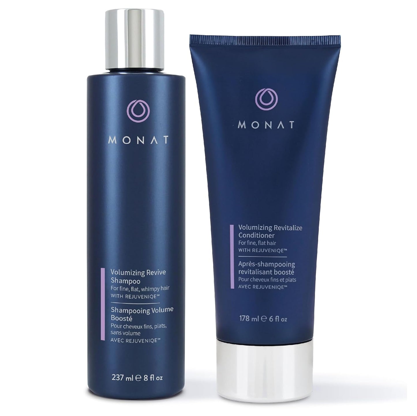 MONAT Smoothing Anti-Frizz Set - Natural Shampoo & Conditioner for Lightweight Frizz Control | Smooth, Shiny Hair