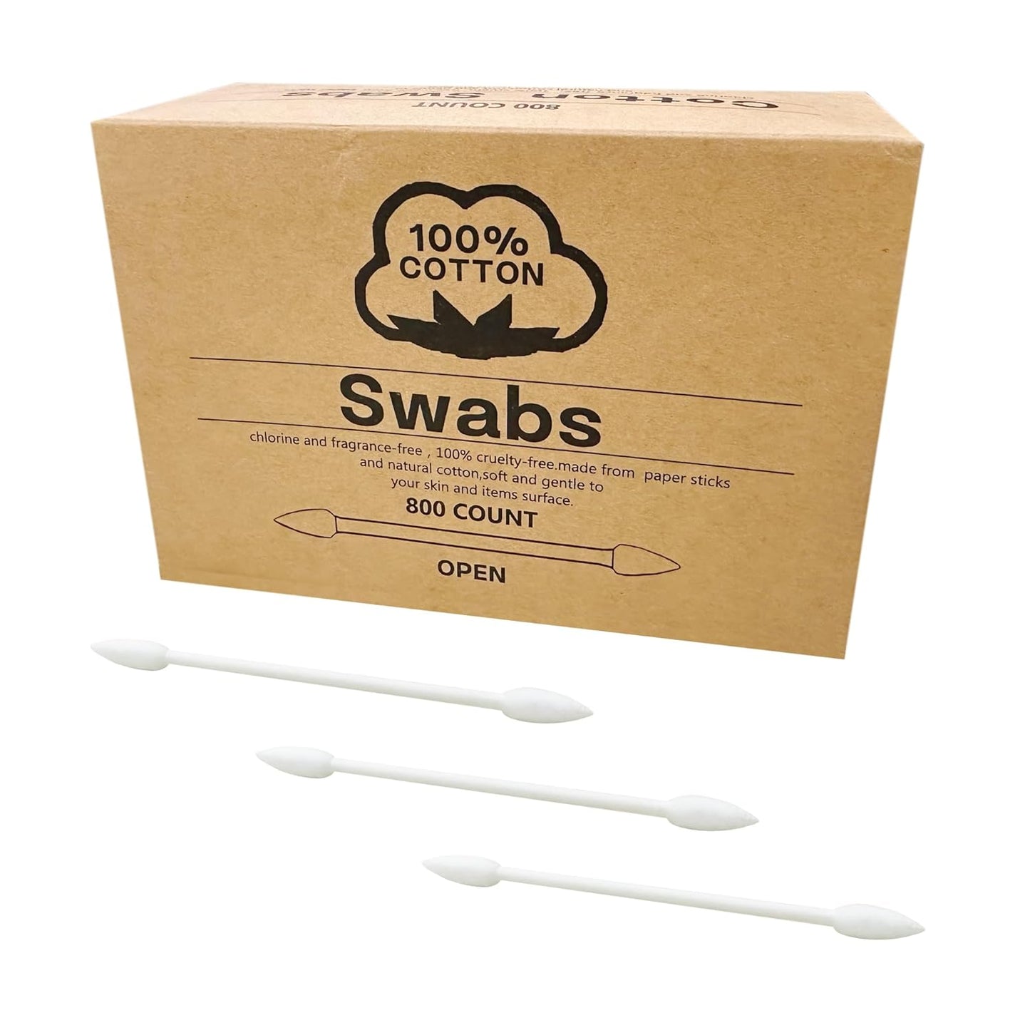 Precision Tip Cotton Swabs - Double Pointed Makeup Buds | 800 Pack