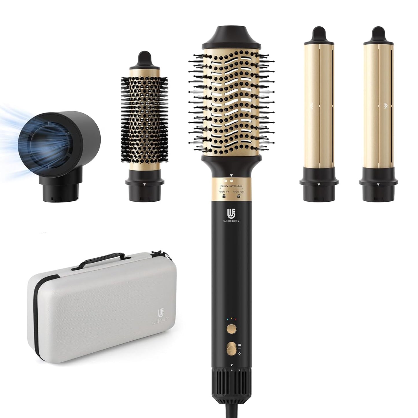 Hair Dryer Brush Air Styler - 7-in-1 Ionic Multi-Styling Tool | Fast Blow Drying, Auto Wrap Curlers, Frizz-Free Volumizer
